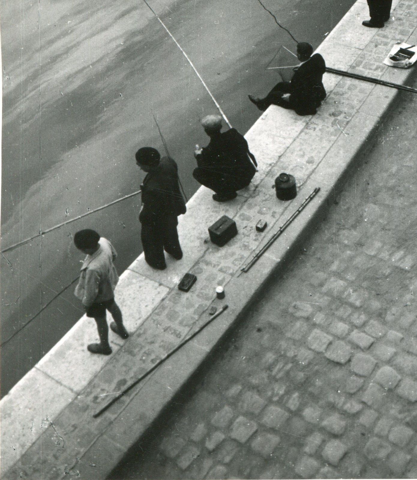 Erich Andresparis, Seine, Fisher In The Morning, 19551955 photo for sale
