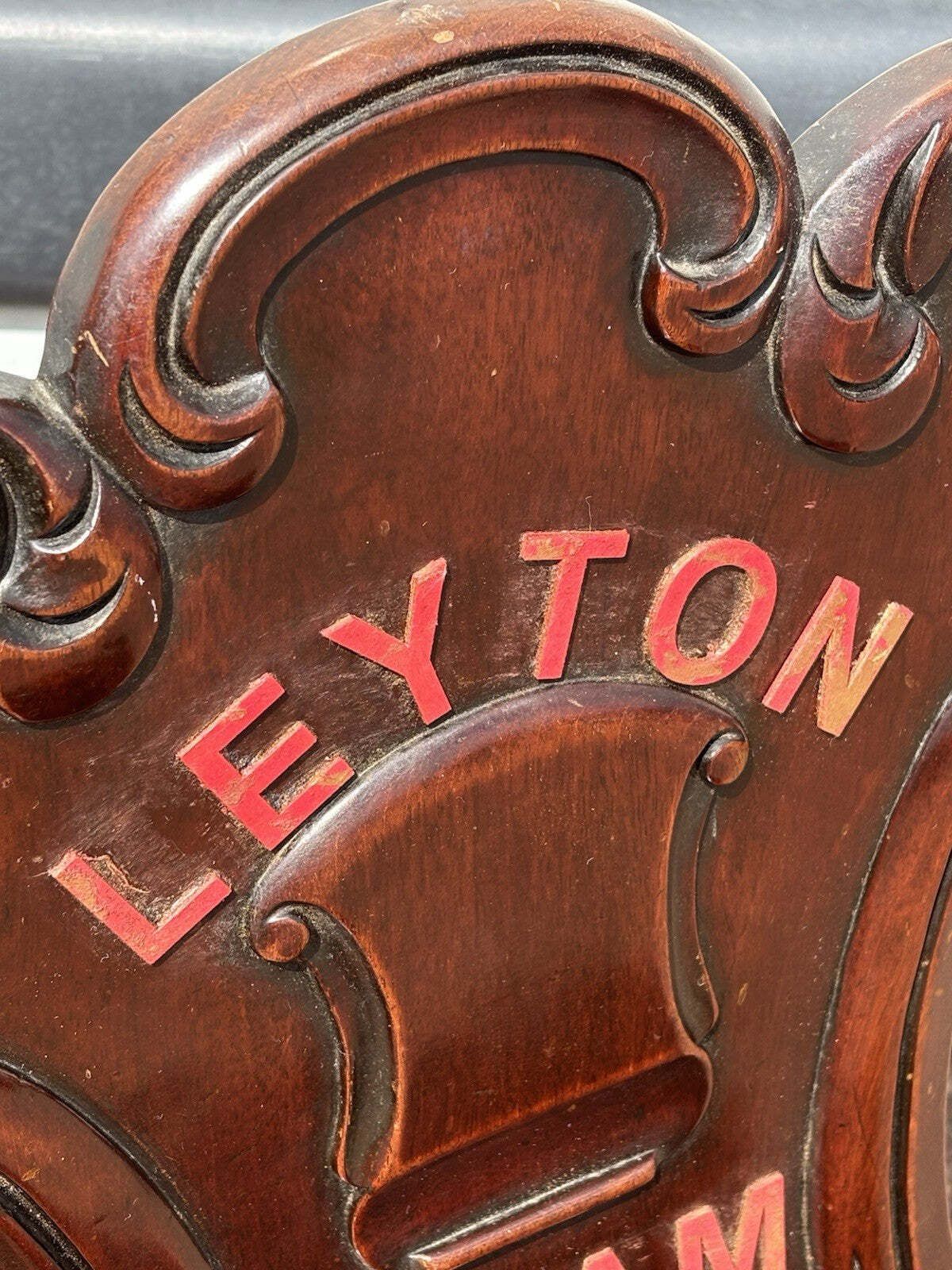 Leyton Tramways. Victorian Waiting Room Mahogany Chair photo 403.0