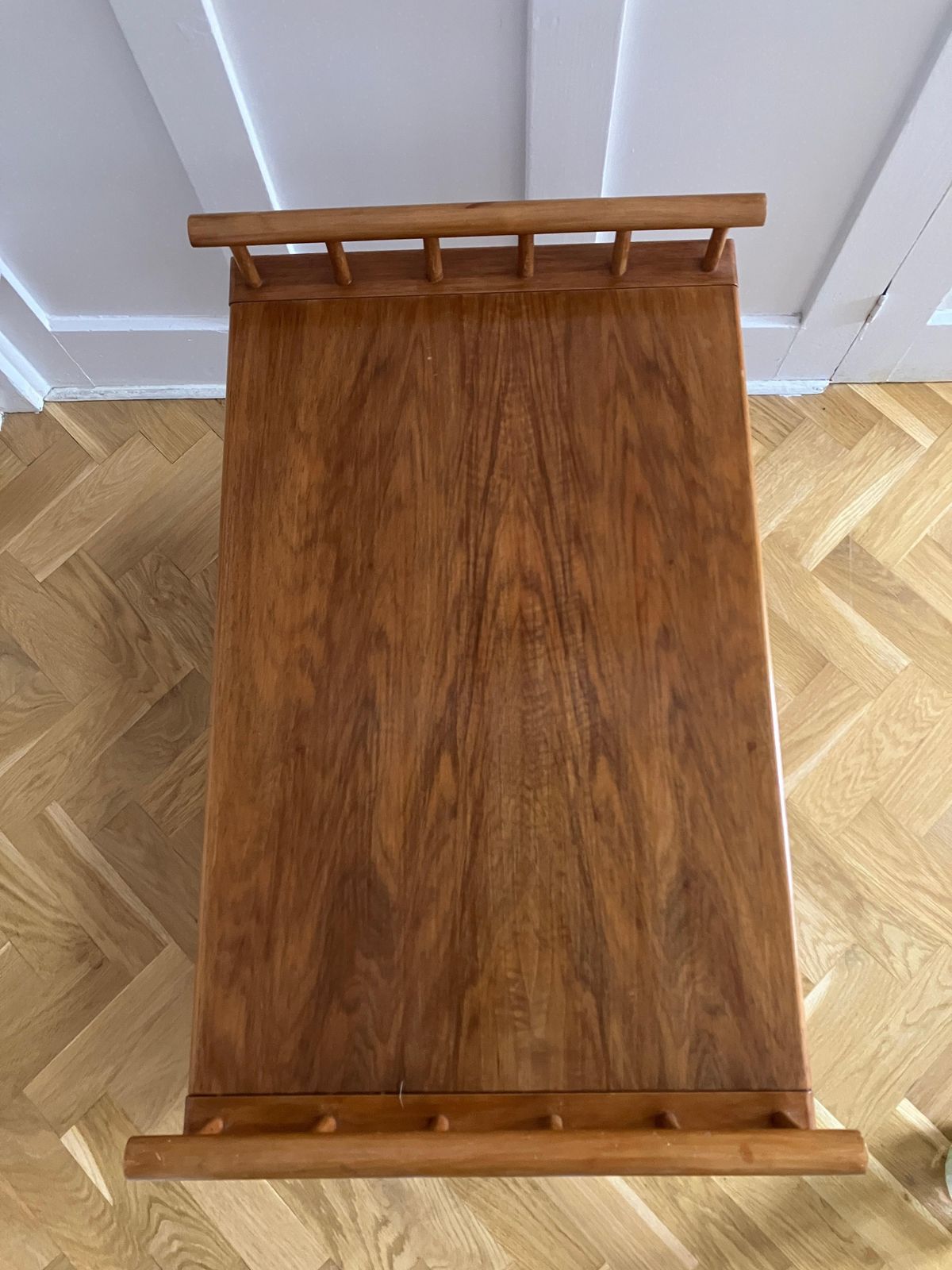 English Mid Century Cocktail Trolley 60's Blond Wood photo vinterior