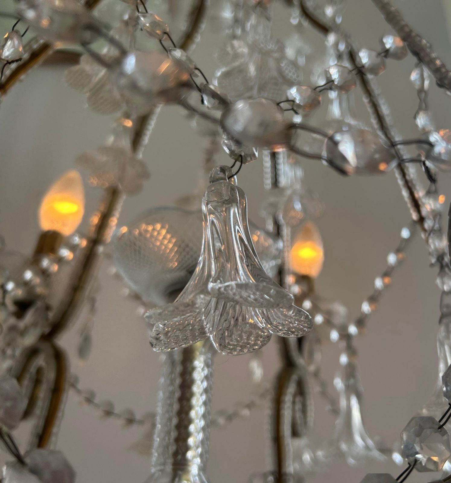 Lullaby In The Mist, Magnificent Pair Of Murano Glass Chandeliers, 1950's photo 7804.0