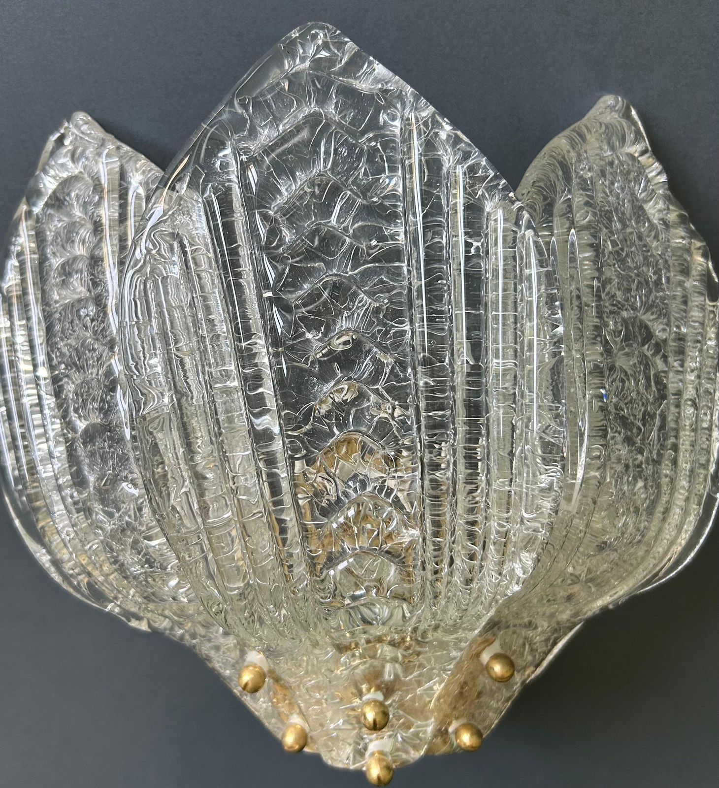 Divine Butterflies, Set Of Three Magnificent Murano Wall Sconces, 1980's photo Lighting