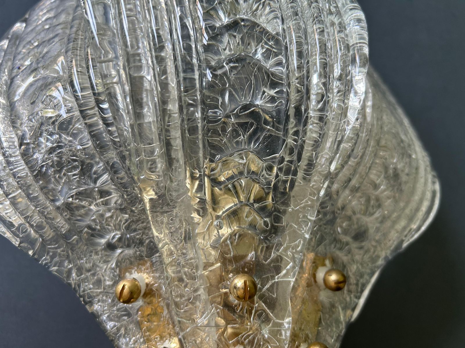 3393.0 Divine Butterflies, Set Of Three Magnificent Murano Wall Sconces, 1980's photo