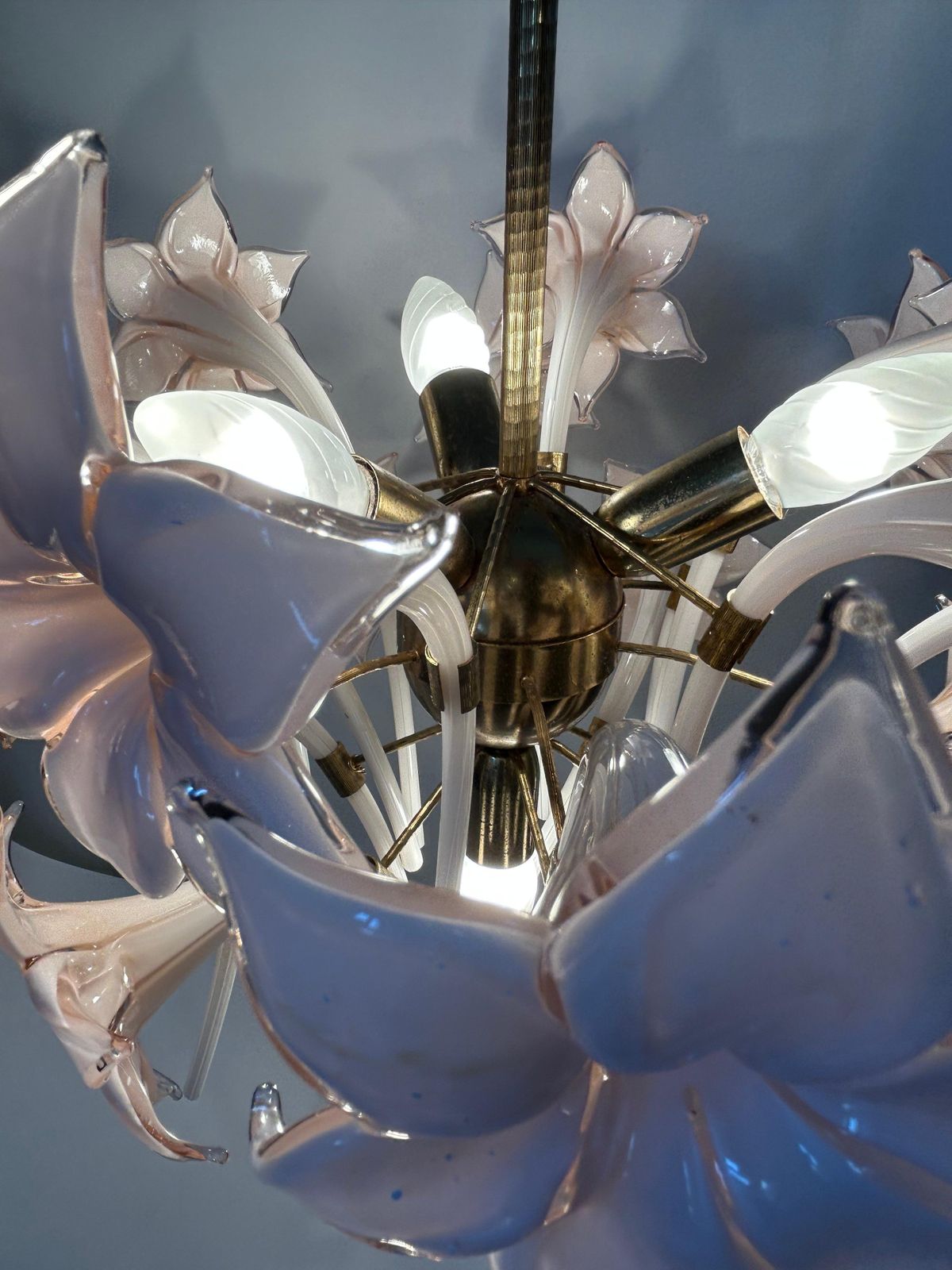 photo buy Pink Lily, Spectacular Murano Chandelier, 1980's