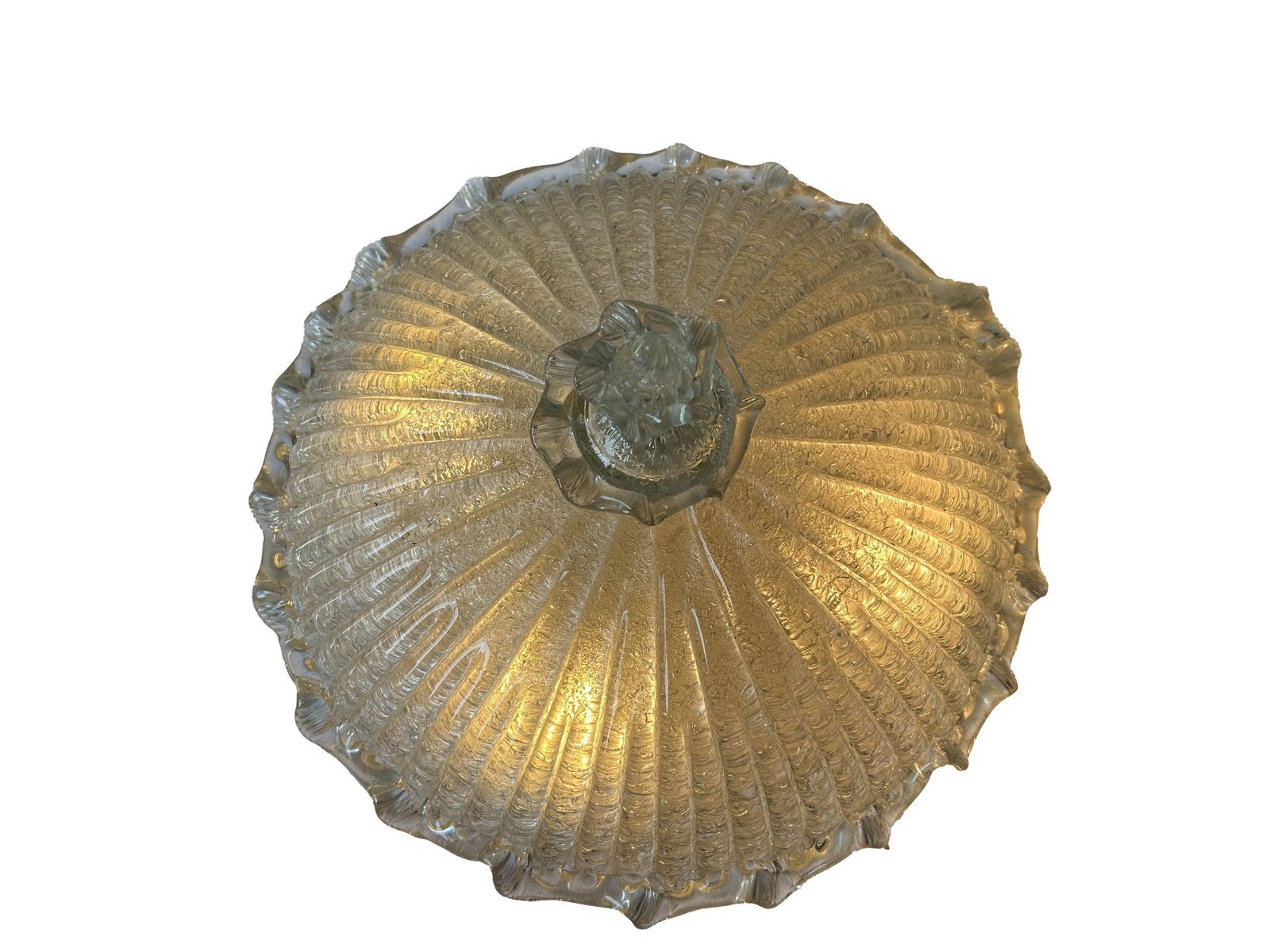 Sumptuous Murano Glass Pagoda With Gold Inclusions, 1980's photo for sale