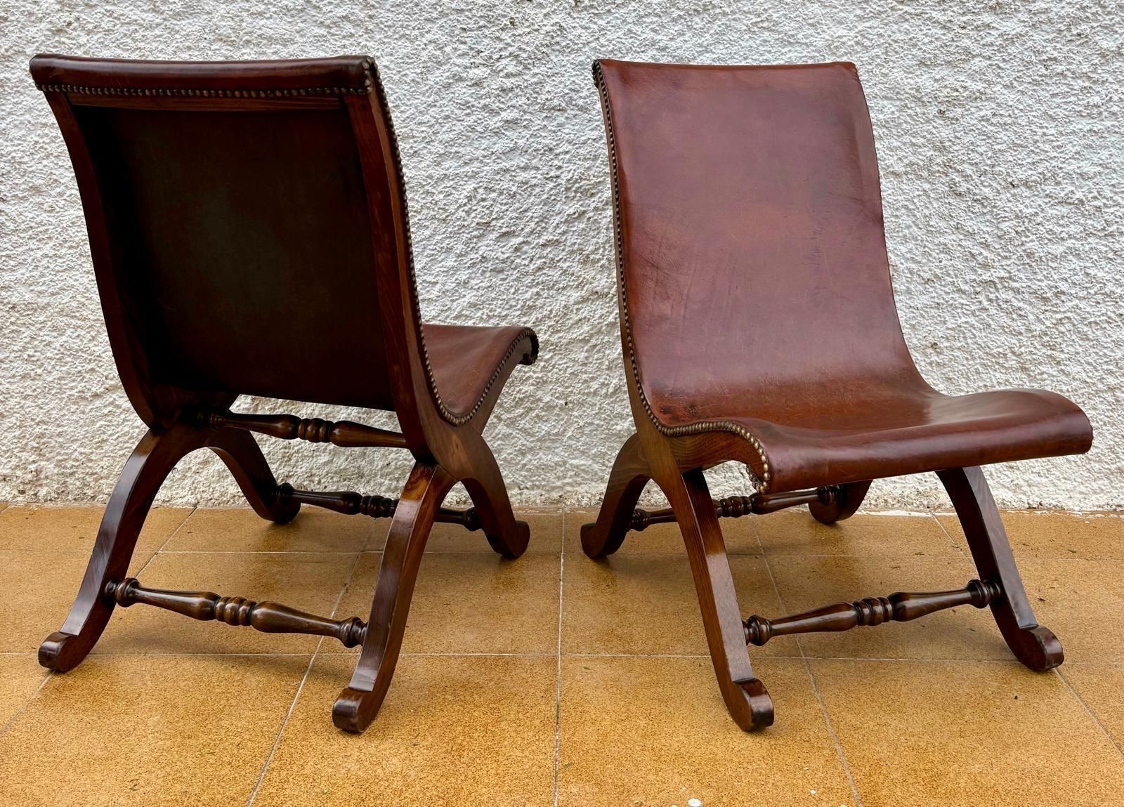 Ensemble de chaises d'appoint espagnoles en chêne par Pierre Lottier pour Valenti, années 1950 photo 4453.0