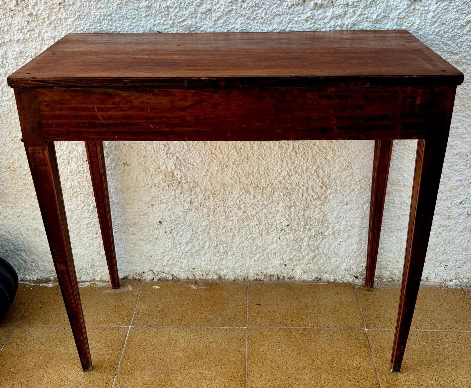 Table française en placage de noyer, années 1940 photo vinterior