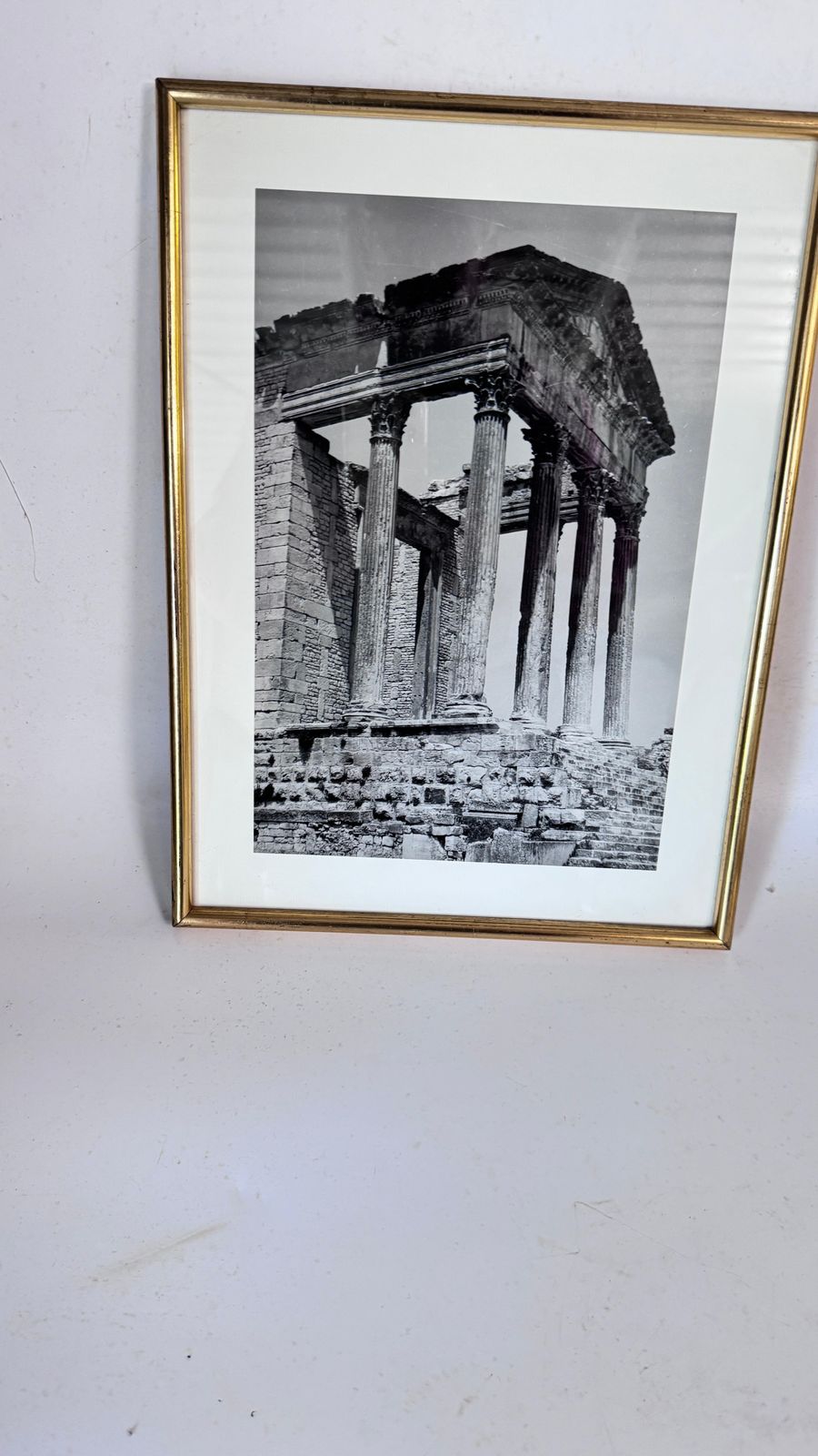 photo vintage Set Of 3 Framed Black And White Photographs 1950s Monuments Gold Frames