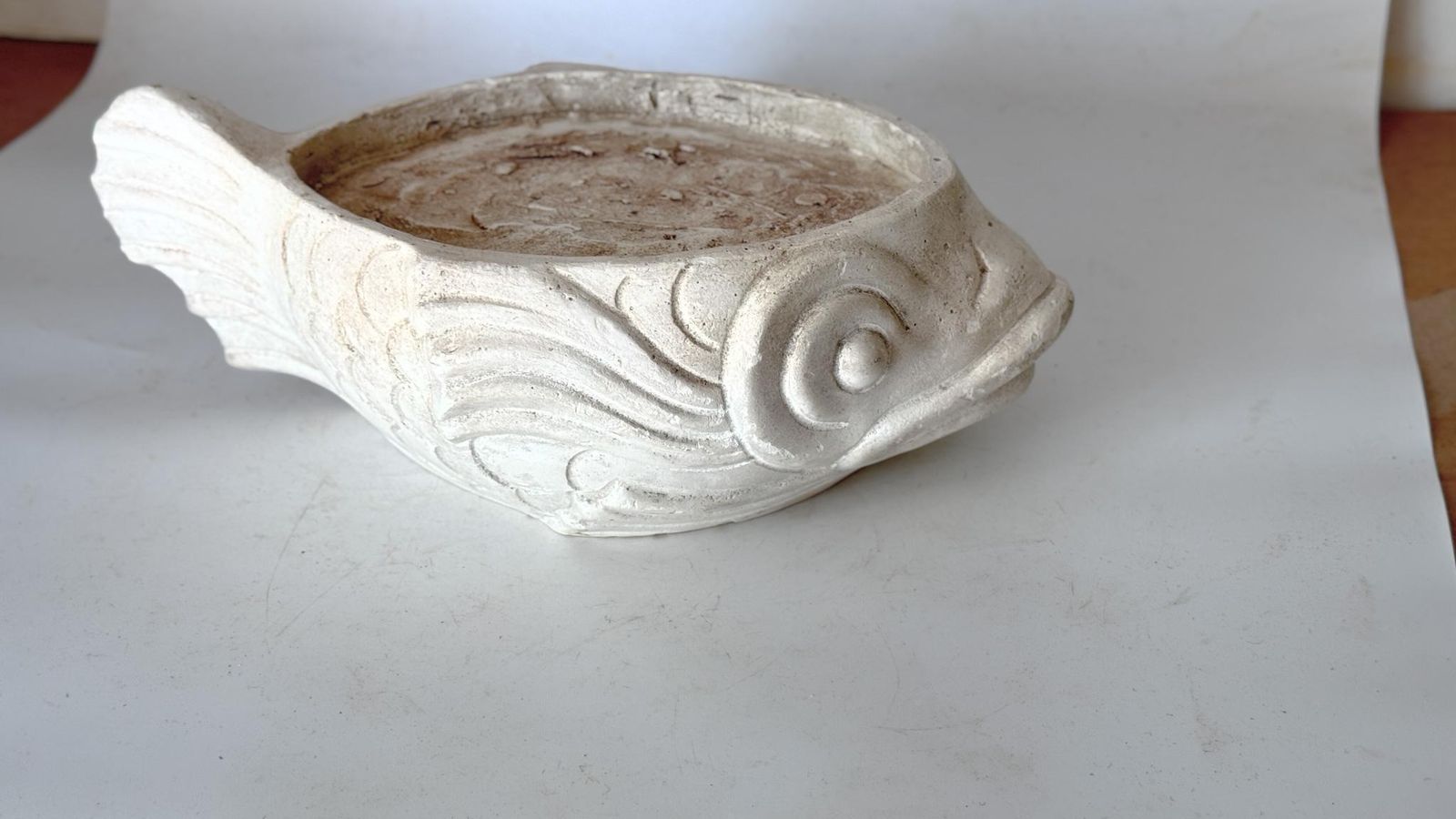 photo buy Large Plaster Jardinière France, 1930s Fish Sculpture In The Style Of Martel