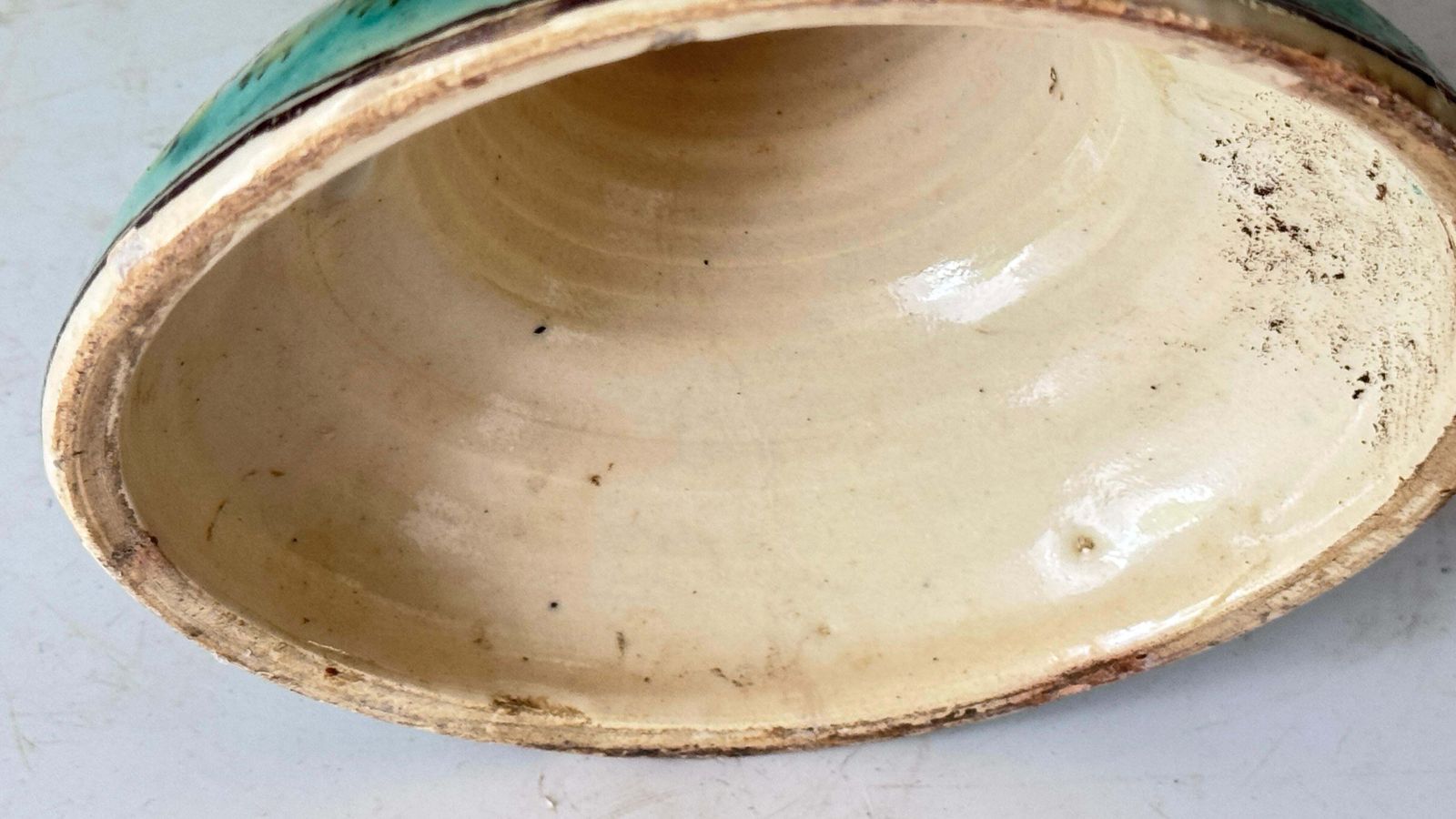 photo for sale Large Italian Ceramic Vase – Green & Yellow – Knight On Horseback – 1970s