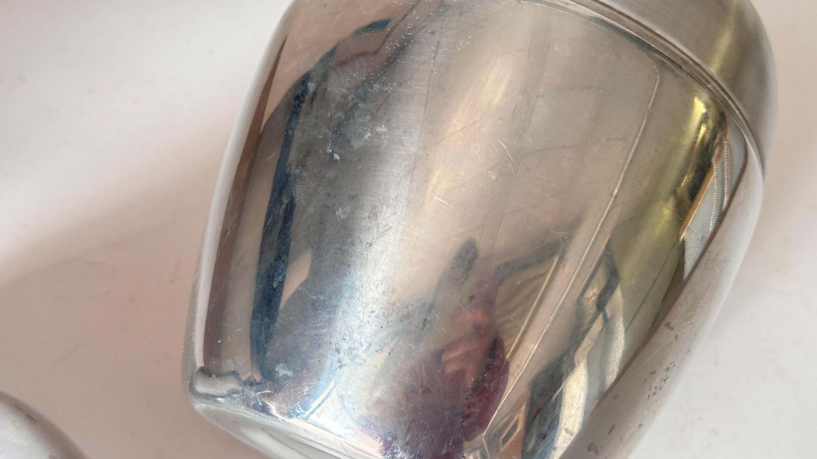 1970s French Pear Shaped Ice Bucket, Silver Finish With Mirrored Effect photo 468.0