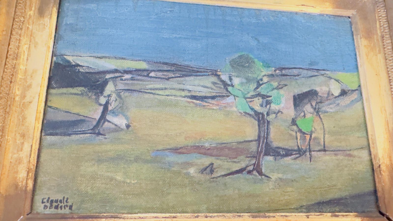 photo furniture Original Oil Painting Representing Country Land 20th By Jean Claude Bédard