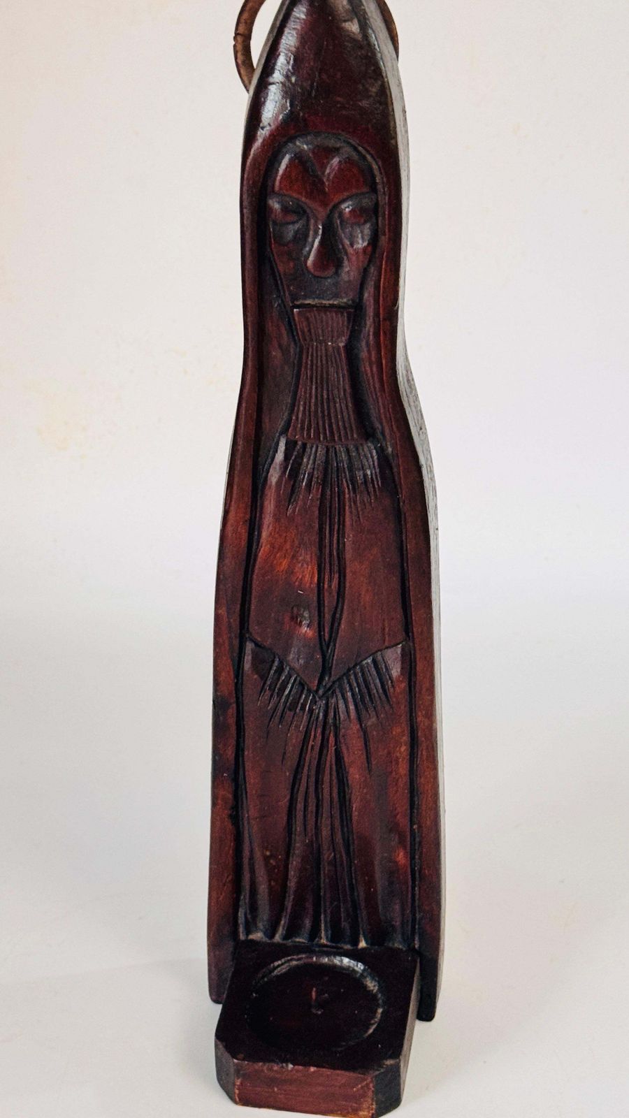 photo vinterior Abstract Wood Candle Holder Sculpture France 19th Century