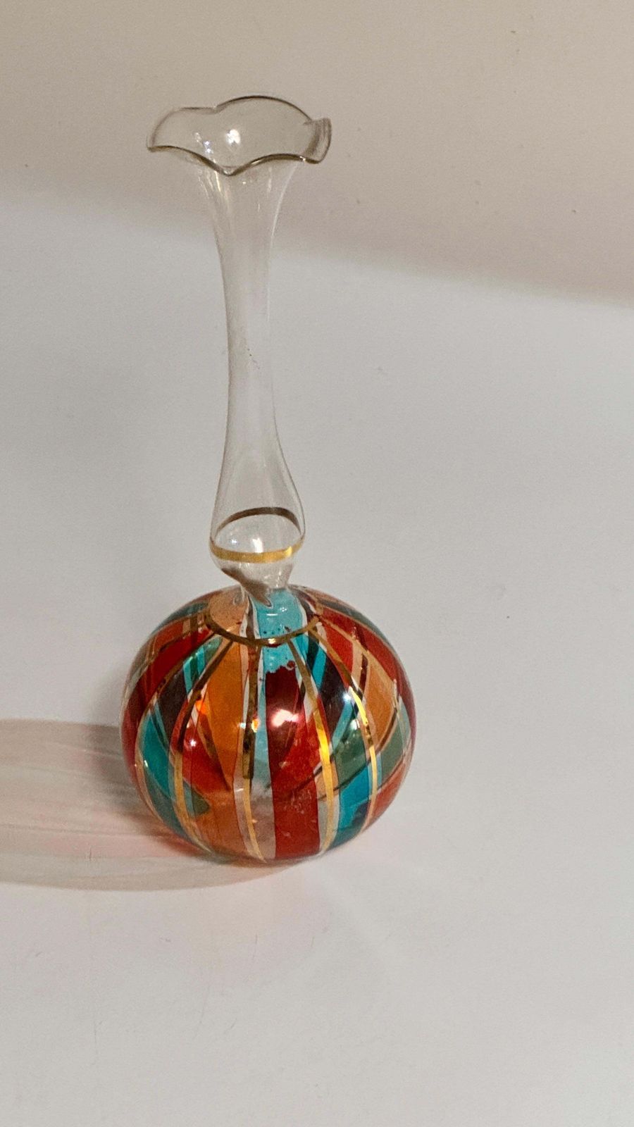 Venitian Vase, Hand Painting Gold 24 Karat, 1960 Venini Italy photo vinterior