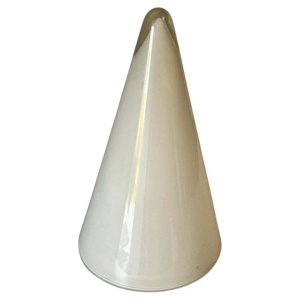 Glass Cone Opalescent  Table Lamps France 1970