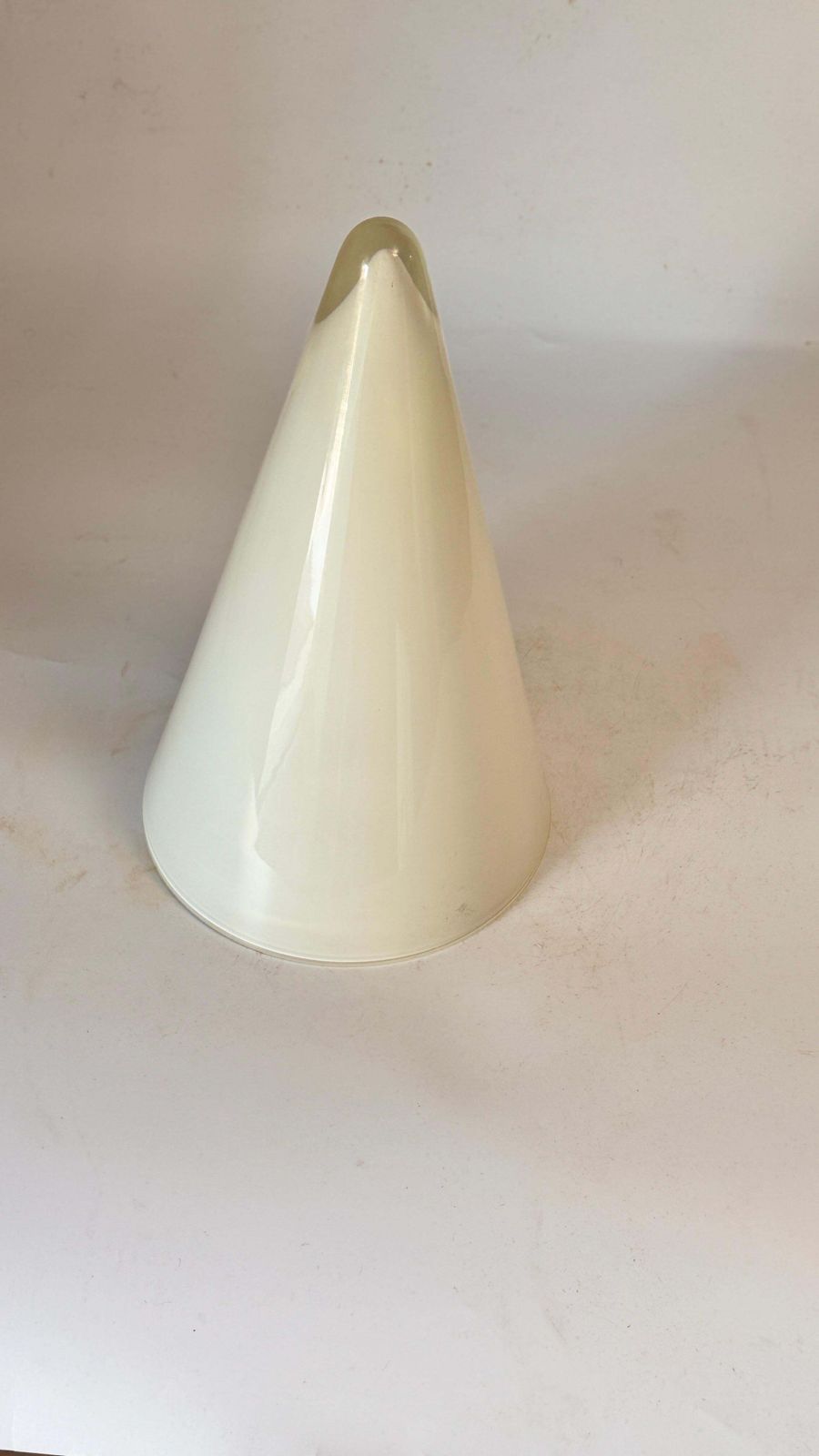 Glass Cone Opalescent  Table Lamps France 1970 photo vinterior