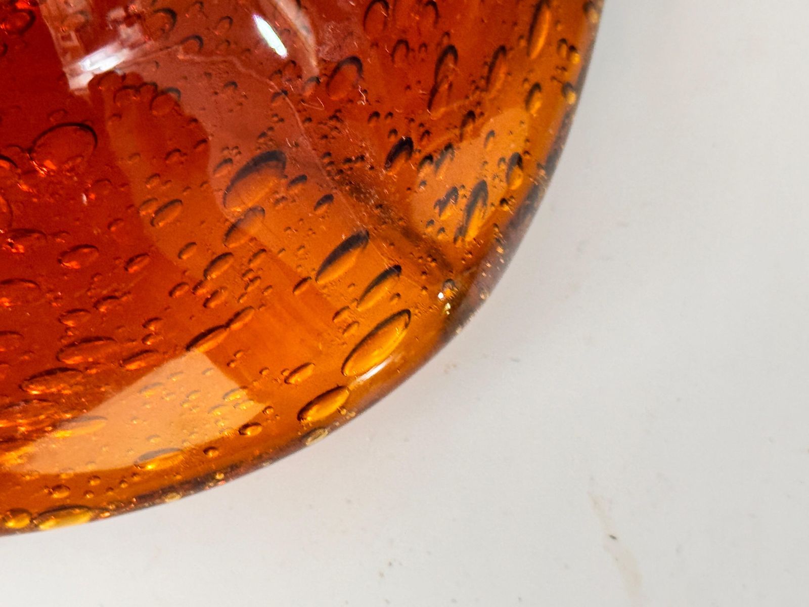 Vide Poche Or Ashtray In Glass, Bubles Patterns France, Circa 1970 From Biot photo buy