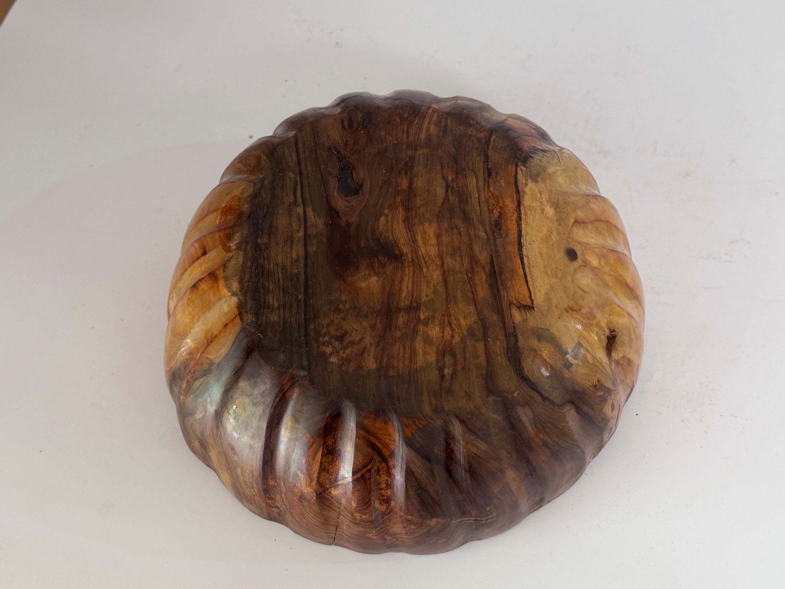 Olive Wood Bowl French Riviera Style, France 1970 Brown Color photo Home Decor
