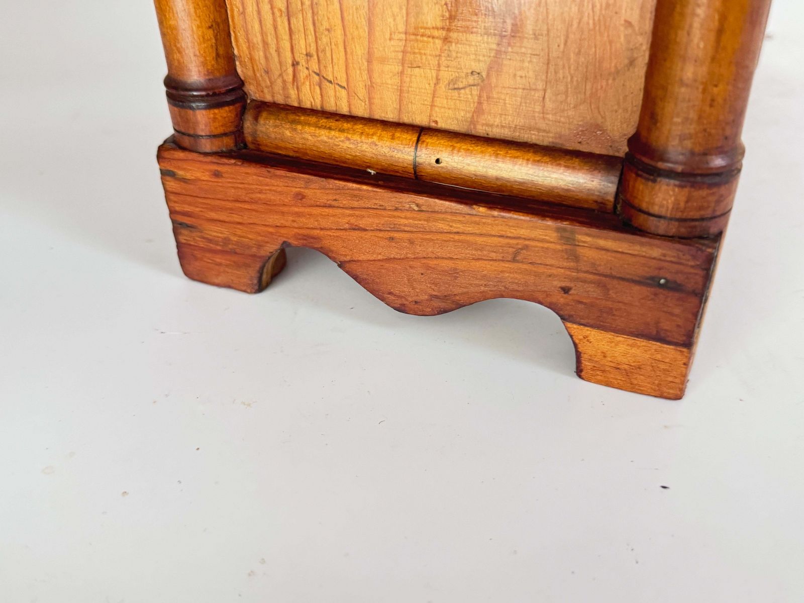 Antique Miniature Bamboo Pine Wardrobe Wall  Armoire Mirror Dollhouse Furniture photo for sale