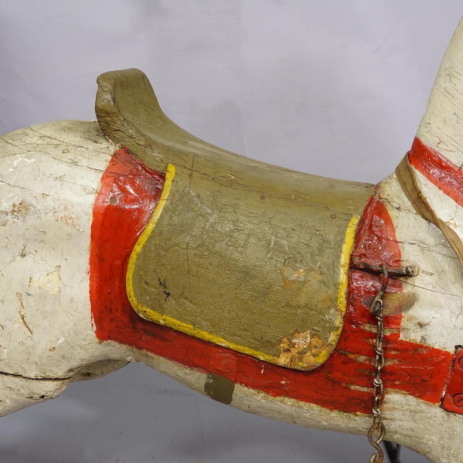 Antique Children Carousel Horse, Germany Late 19th Century photo vinterior