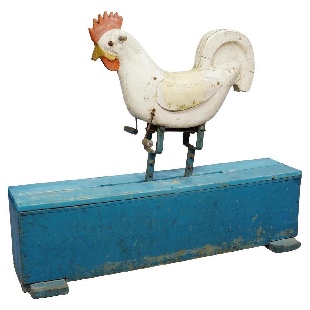 Rare Antique Chicken Rocking Toy, Germany Ca. 1920s