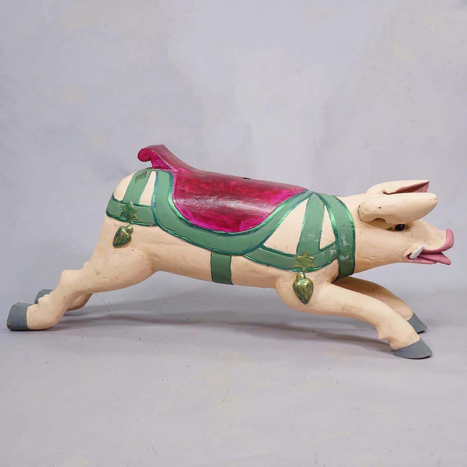 Great Antique Children Carousel Pig, Germany Ca. 1920s photo Art