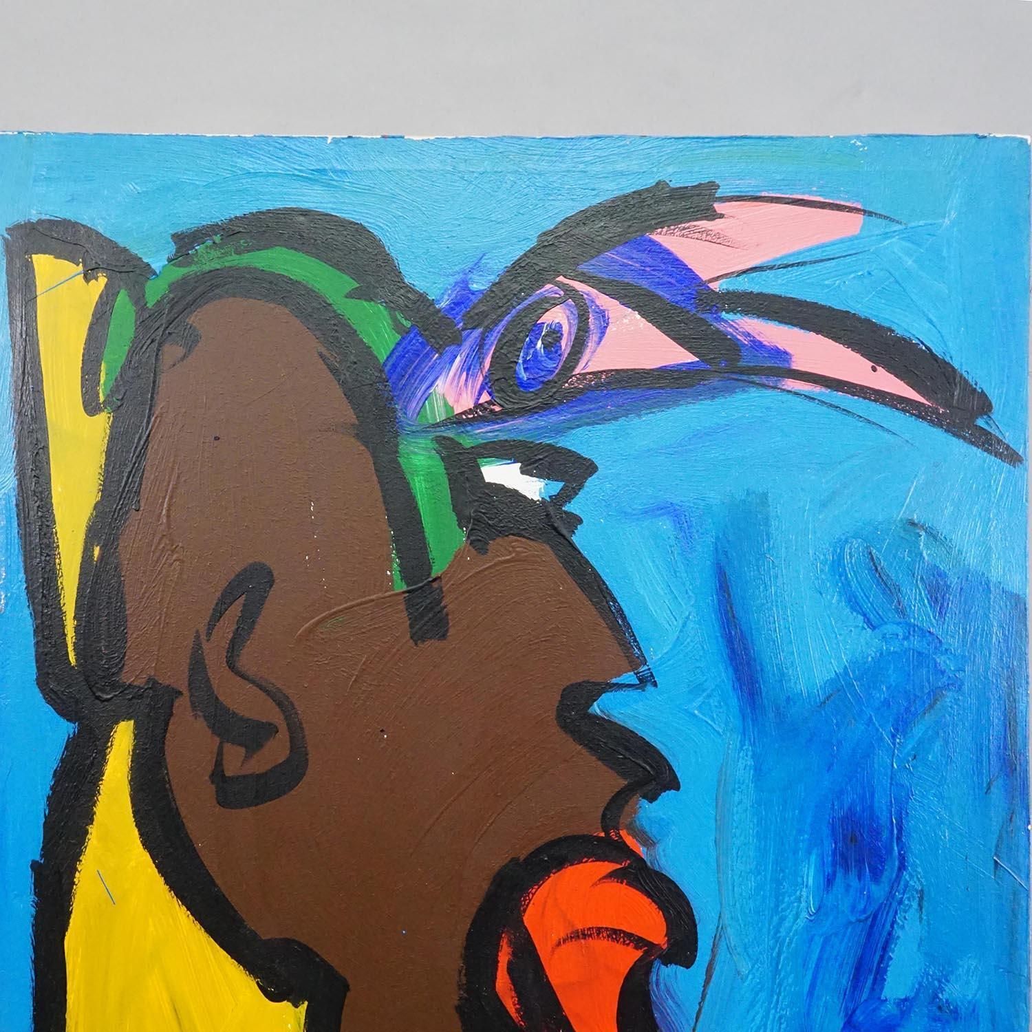 20th Century Abstact Oil Painting By Peter Robert Keil, Germany photo Art