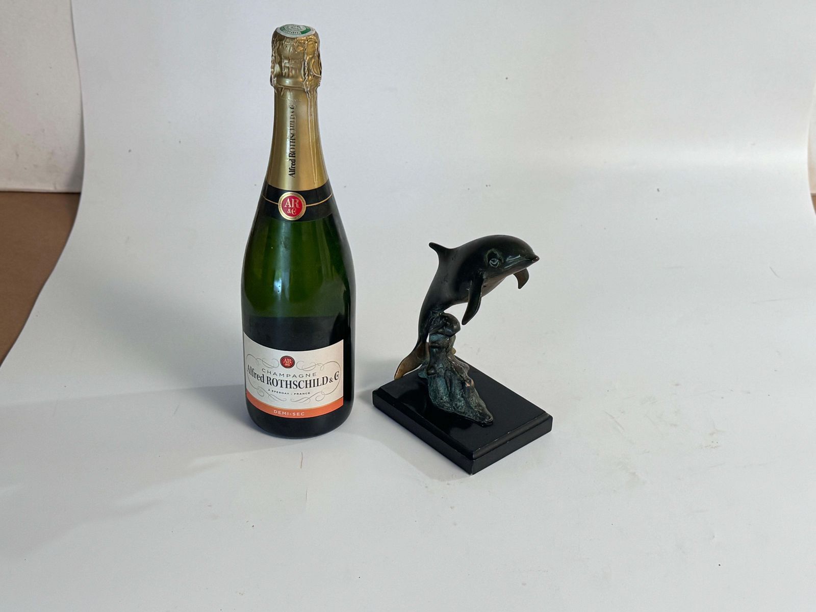 Rare And Magnificent Brutalist Bronze Dolphin Sculpture, 1970s, France photo furniture