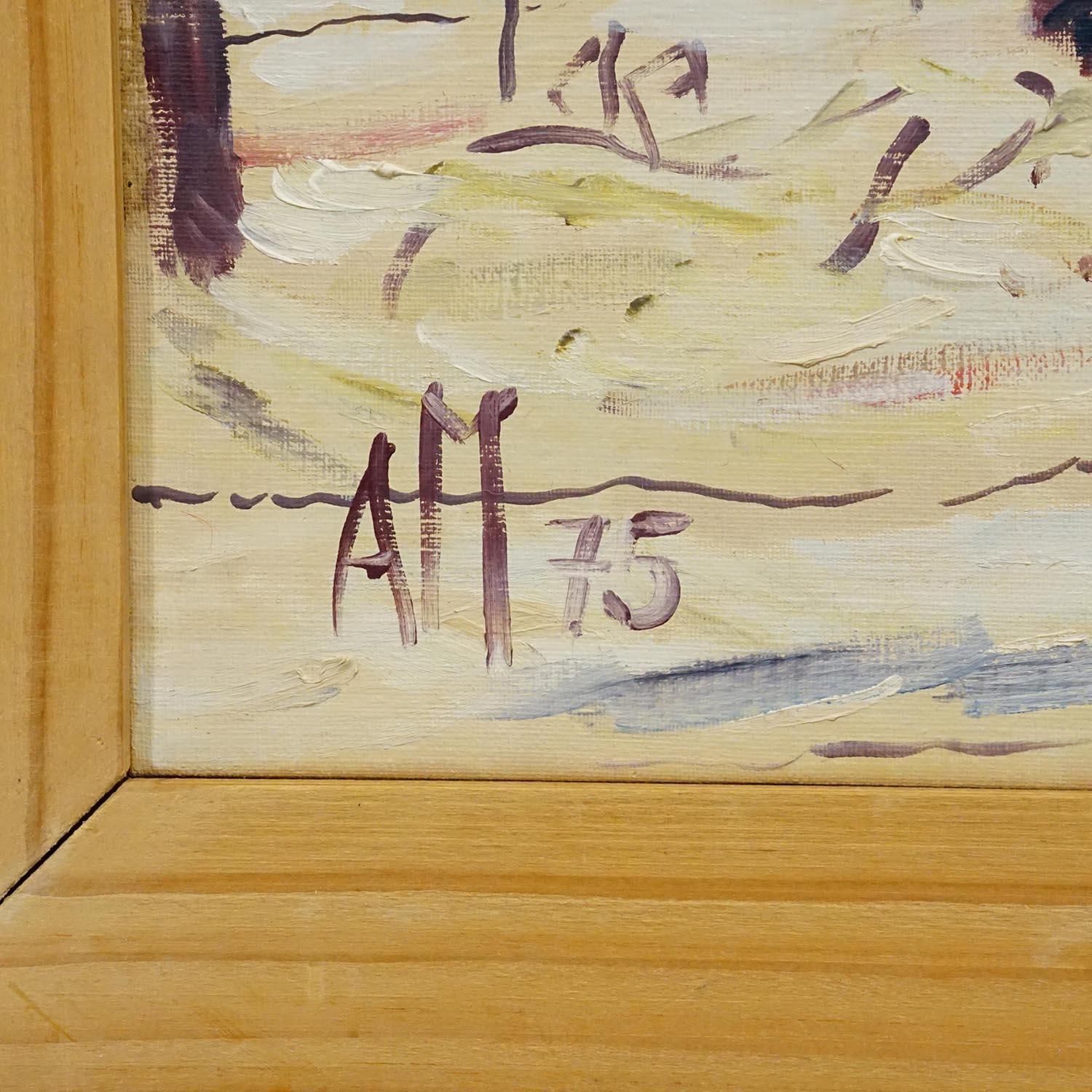 Alexander Michael – Olieverfschilderij Van Een Winters Boerenerf photo Kunst