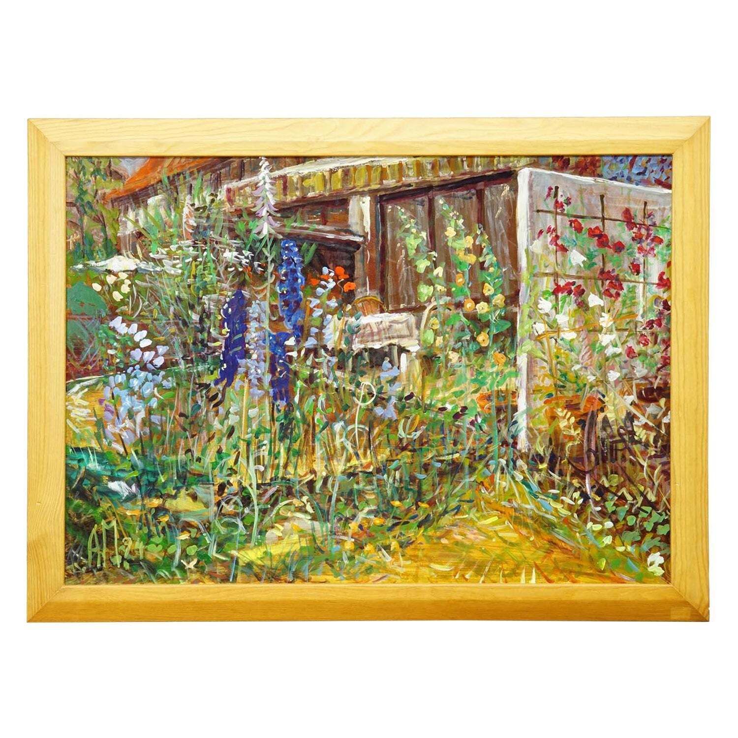 Impressionistic Oil Painting Of A Garden Scenery, Alexander Michael 1994