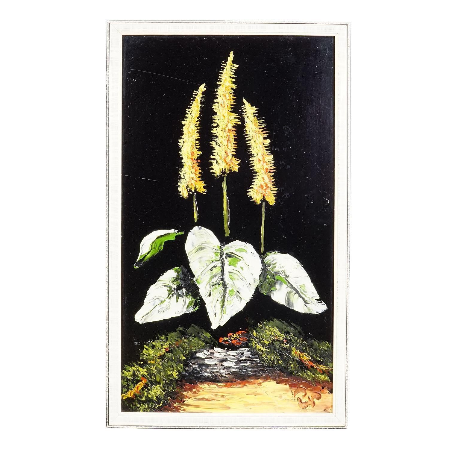 A Set Of Five Vintage Flower Still Live Paintings photo 639.0