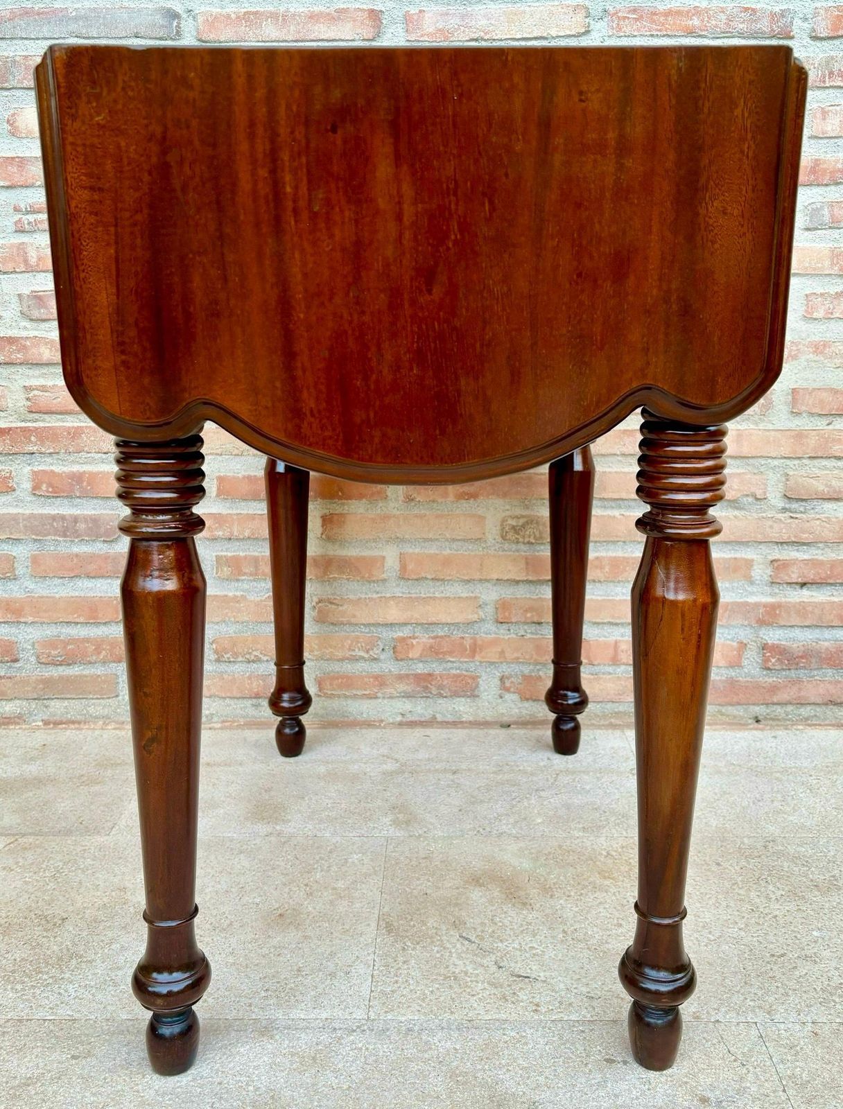 photo furniture French Wooden Nesting Table With Wings And Two Drawers, 1920s