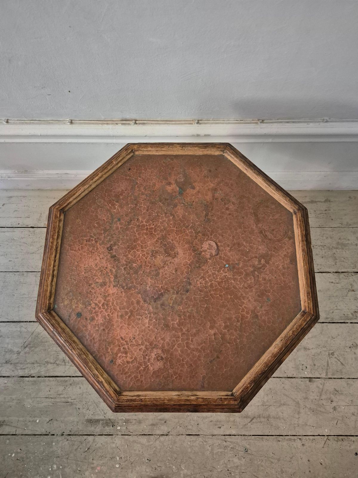 Swedish Smoking Table, Oak With Copper Top, 1913 By Nordiska Kompaniet photo vinterior