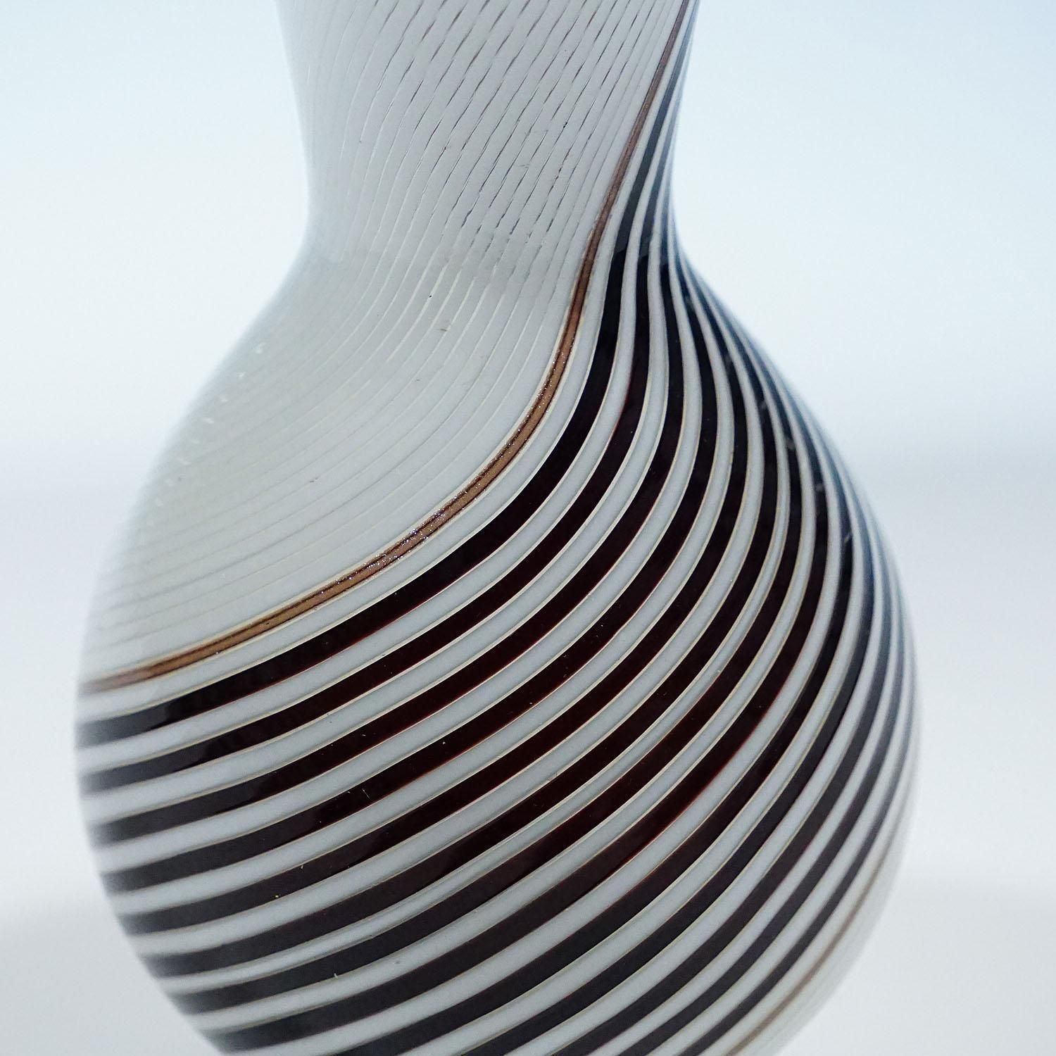 Dino Martens Voor Aureliano Toso Vaas In Filigrain Glas Ca. Jaren 1950 photo vinterior