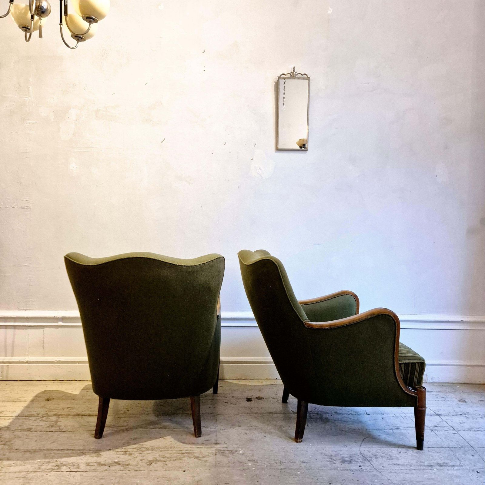 Danish Modern Armchairs By Alfred Christensen. Beautiful Shape, Brass Feet. photo Furniture