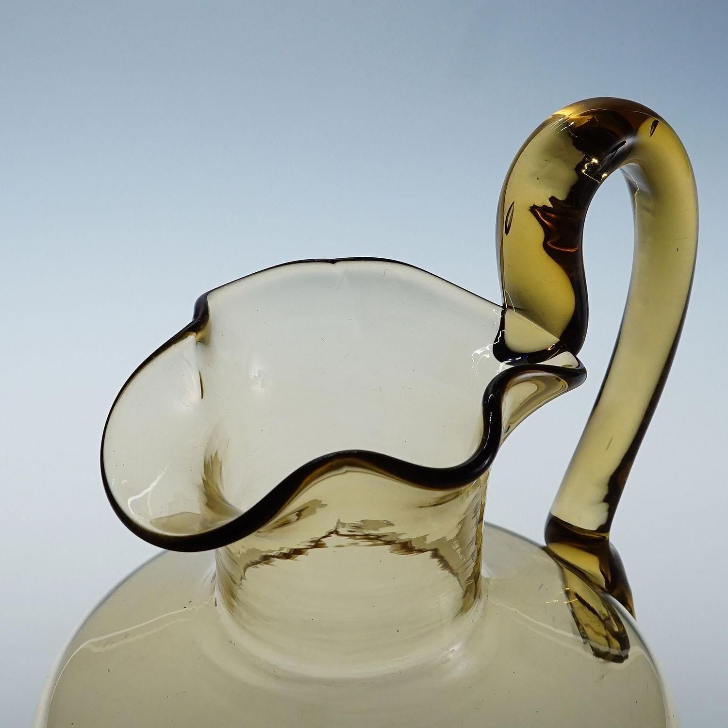 Vetro Soffiato Glass Jug Tiziano, Venini Murano Ca. 1930s photo Home Decor