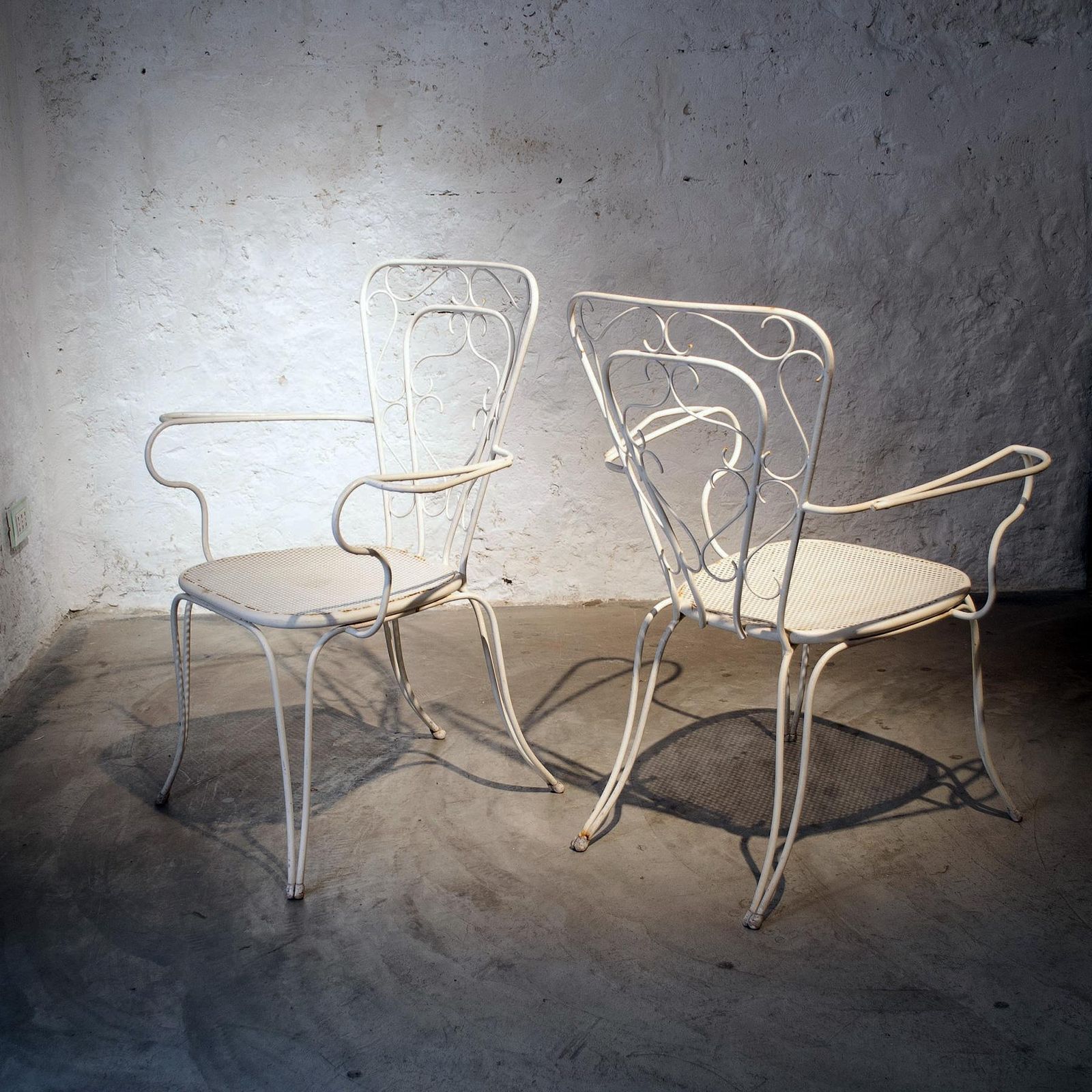 Lio Carminati Set Of Four Chairs Iron 1950s photo for sale