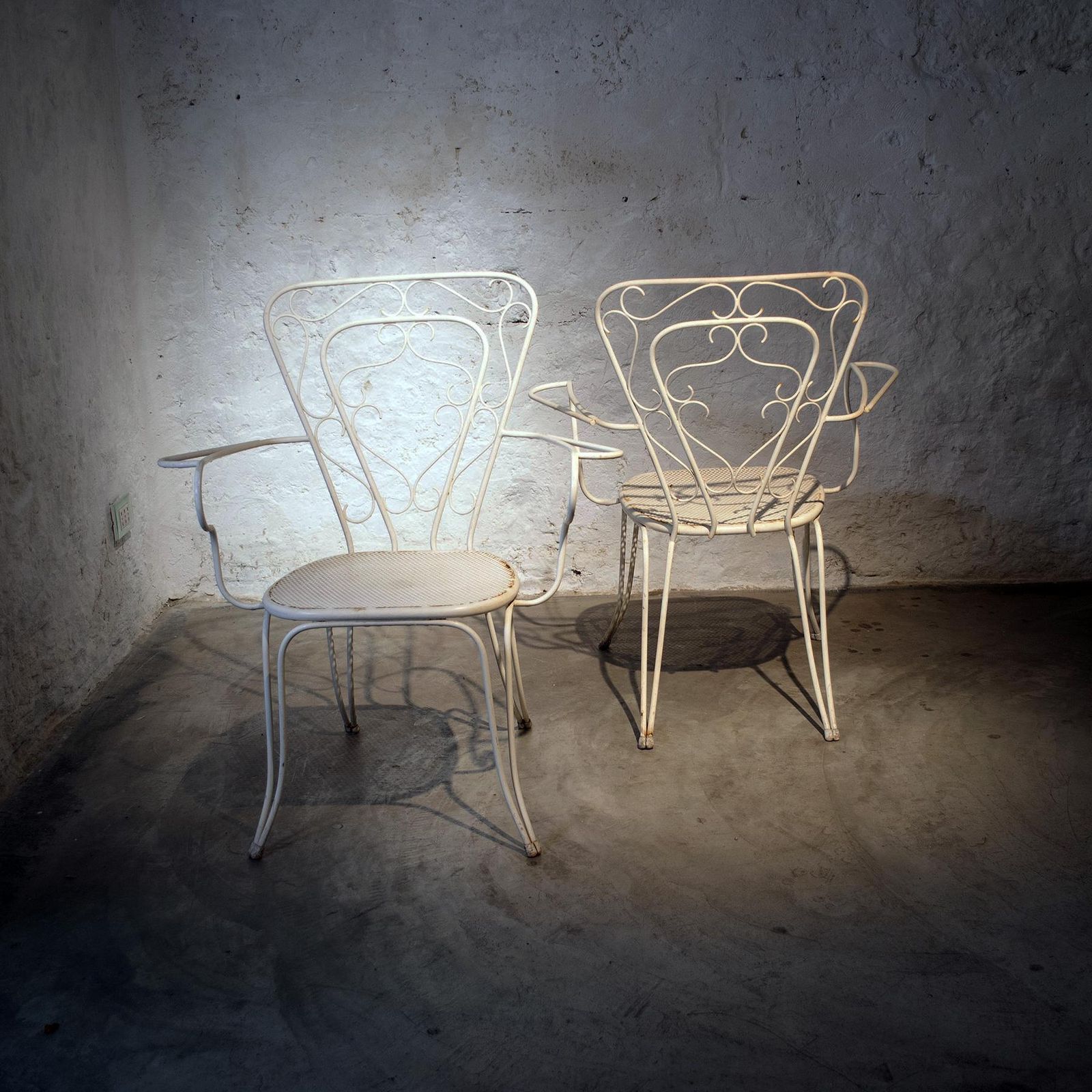 Lio Carminati Set Of Four Chairs Iron 1950s photo Furniture
