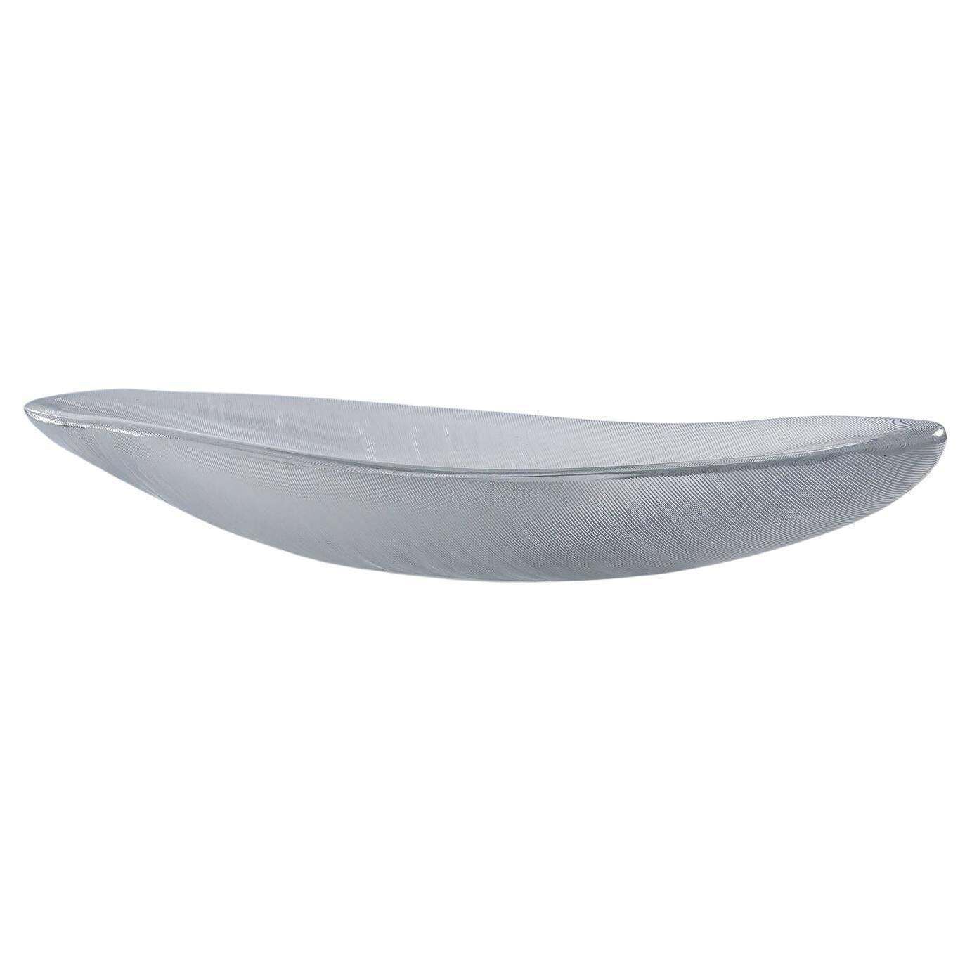 Large Vintage Art Glass Bowl 'Sulka' By Tapio Wirkkala For Iittala 1950s