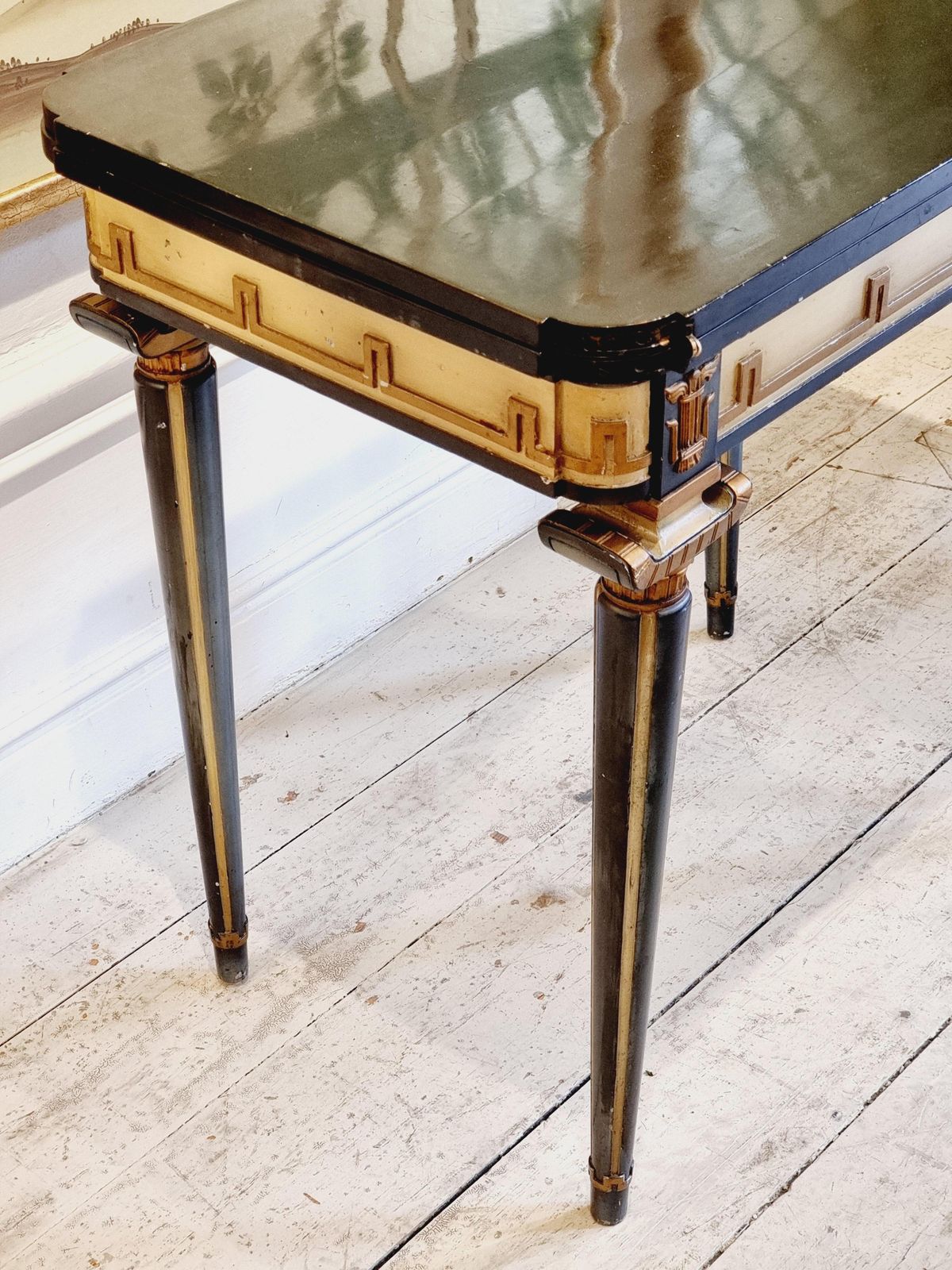 Home Decor Swedish Grace, Game Table With Decor Of Meander In Relief, 1920/30s. photo