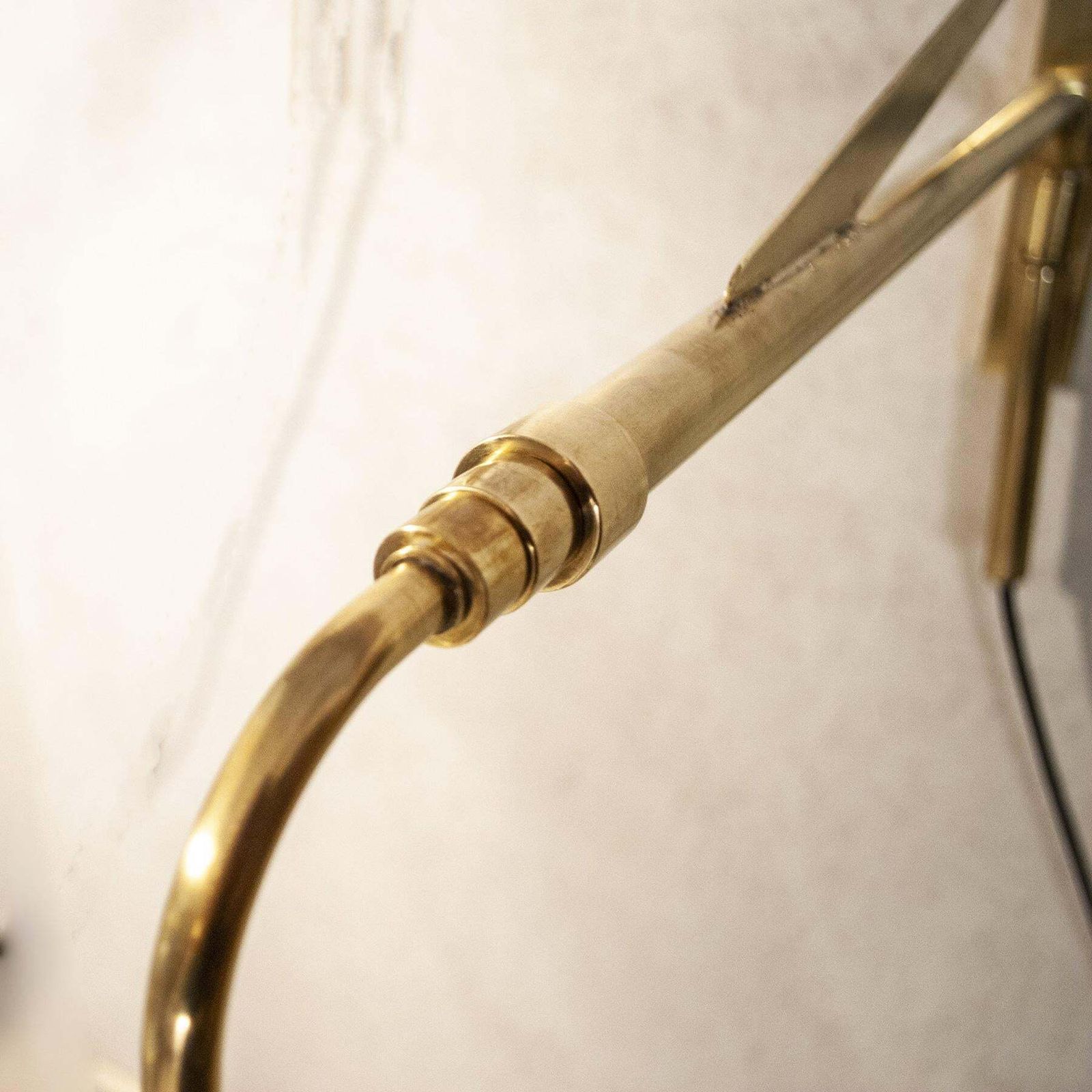 Italian Midcentury Wall Lights In Brass Mid Fifties ( Tommaso Barbi ) photo vintage