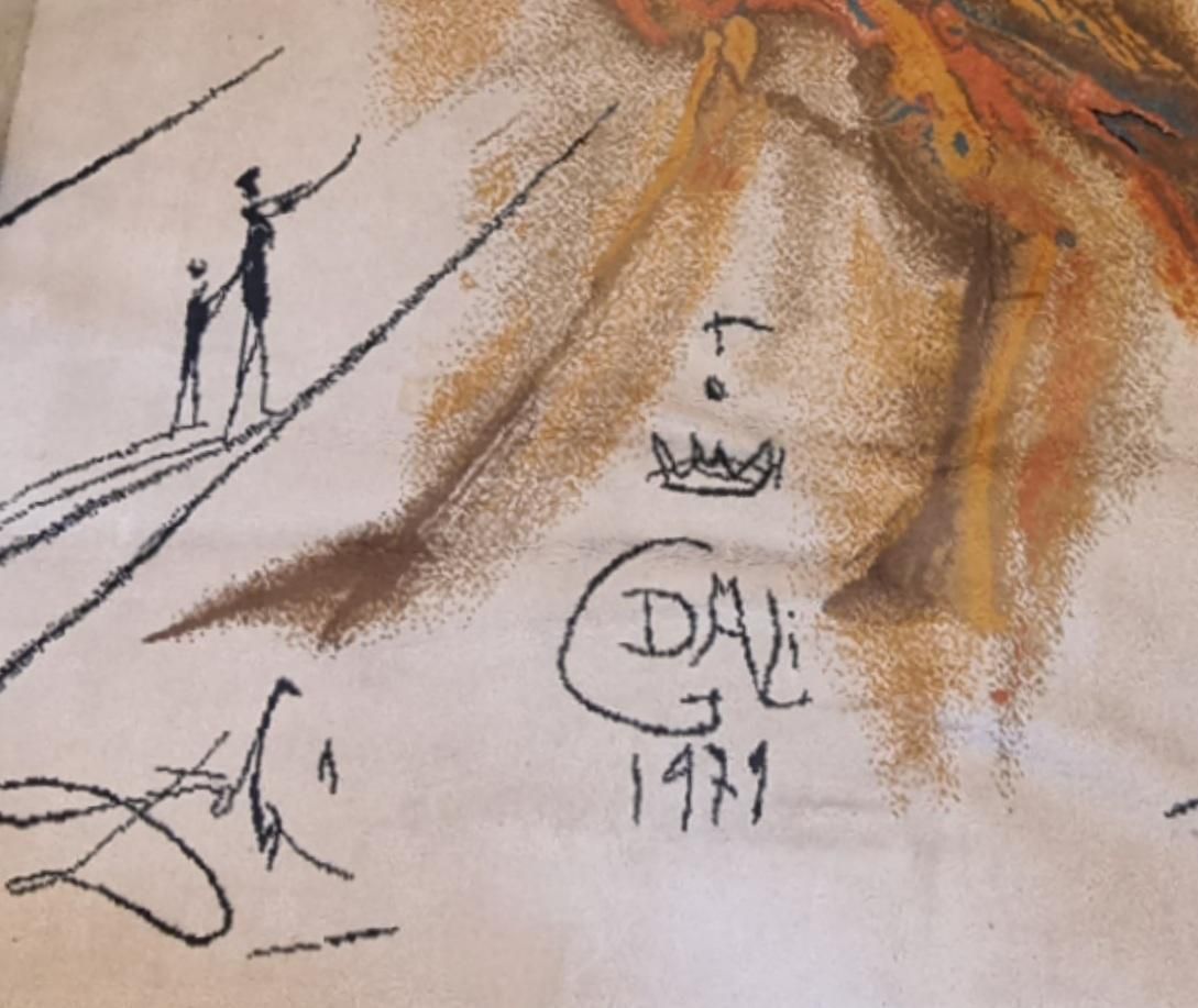 Textiles Carpet, After Salvador Dali, Ege Axminster, Denmark, Ca 274 X 179 Cm photo