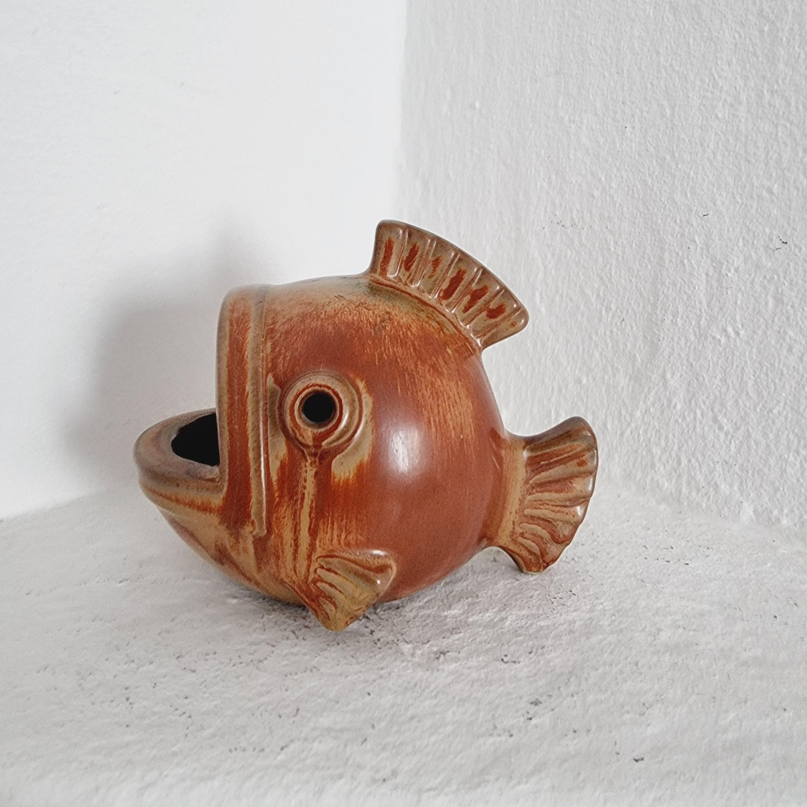 Gunnar Nylund, Ceramic Sculpture/Vase/Bowl, Shape Of Fish, Scandinavian Modern photo furniture