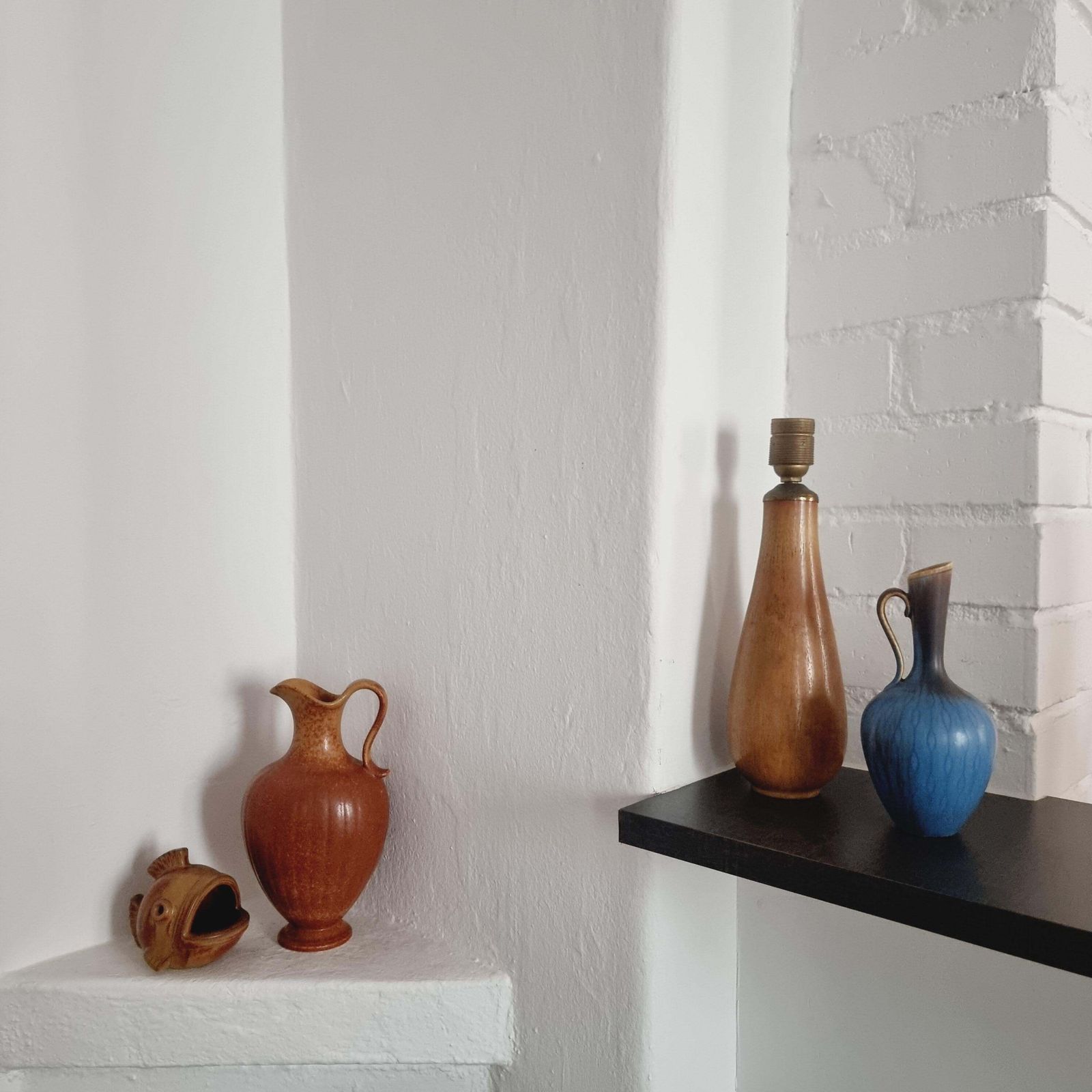 Gunnar Nylund, Ceramic Sculpture/Vase/Bowl, Shape Of Fish, Scandinavian Modern photo buy