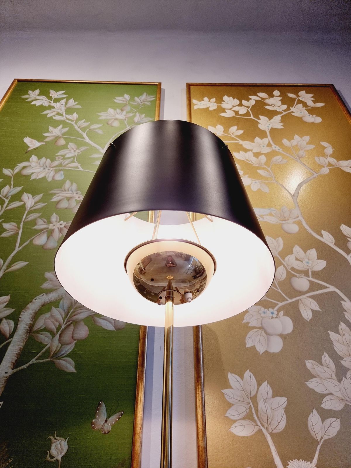 Josef Frank, Floor Lamp Model 2564, For Svenskt Tenn, Sweden, 1950s. Nice Patina photo furniture