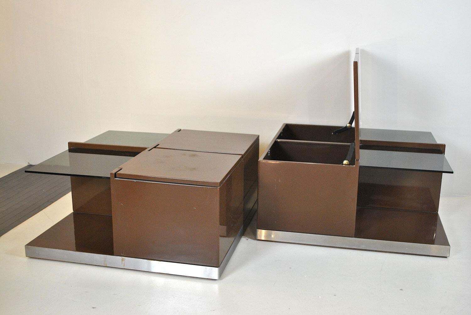 Italian Midcentury Coffee Table Dry Bar, 1970s photo furniture