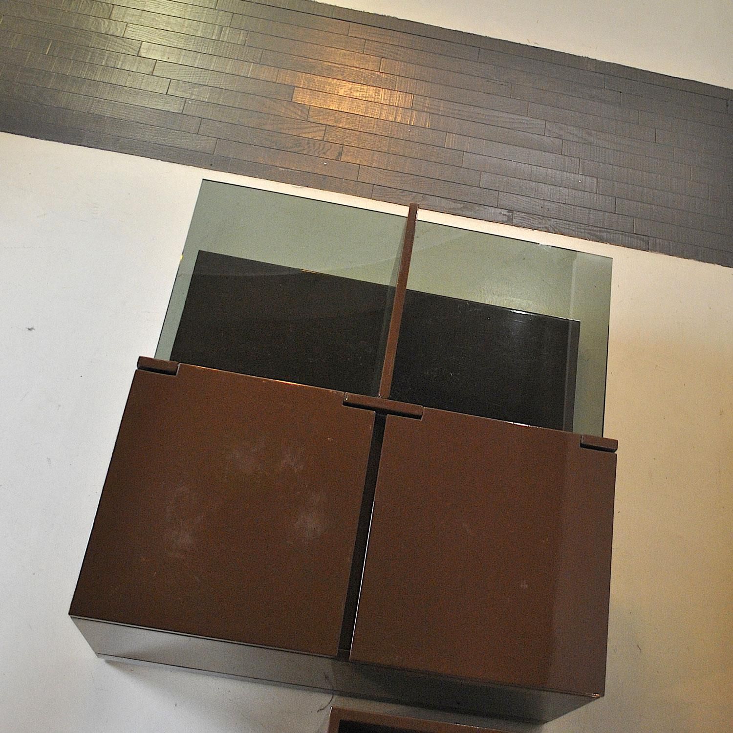 Furniture Italian Midcentury Coffee Table Dry Bar, 1970s photo