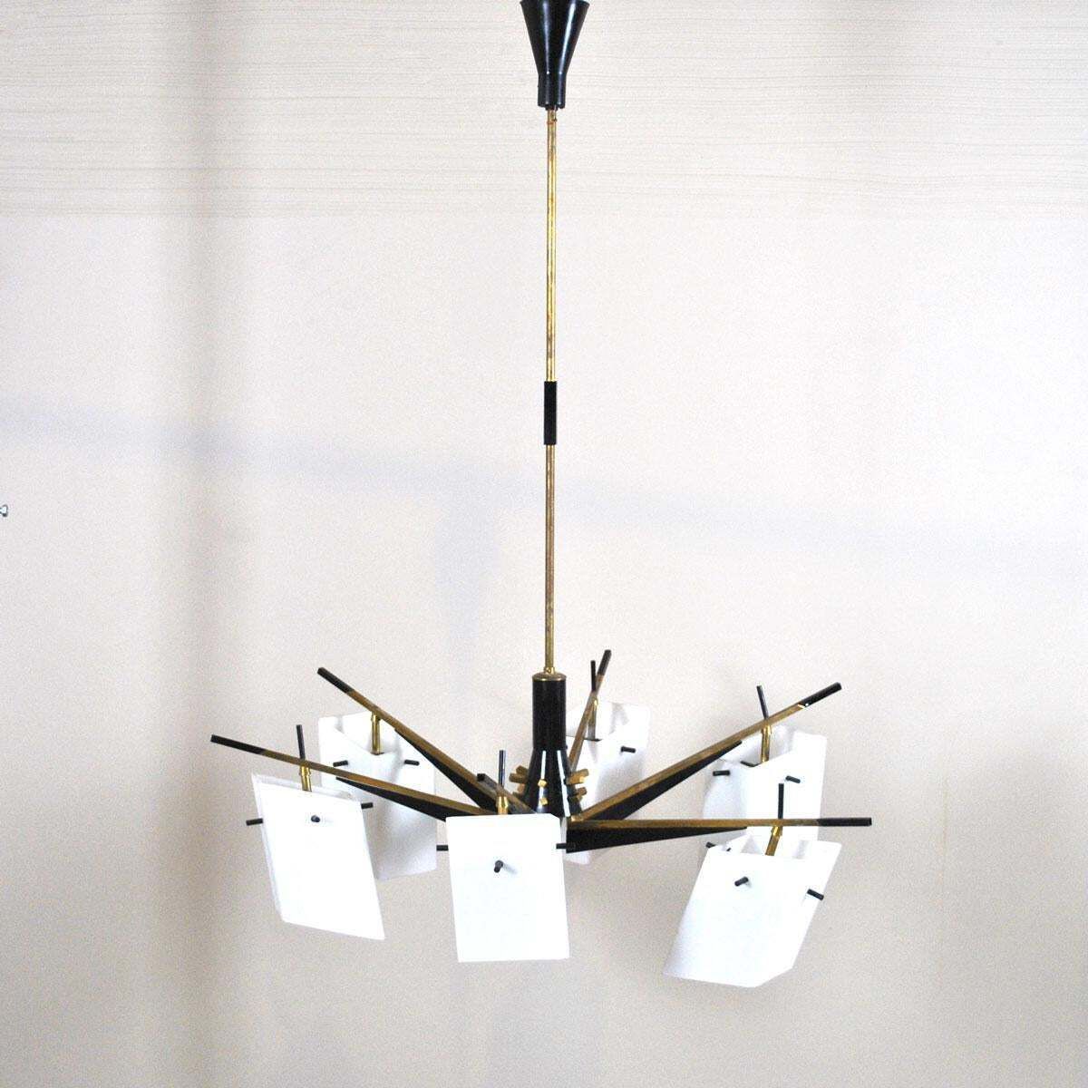 Stilux Chandelier Italian Midcentury From The 1960s photo 1317.0