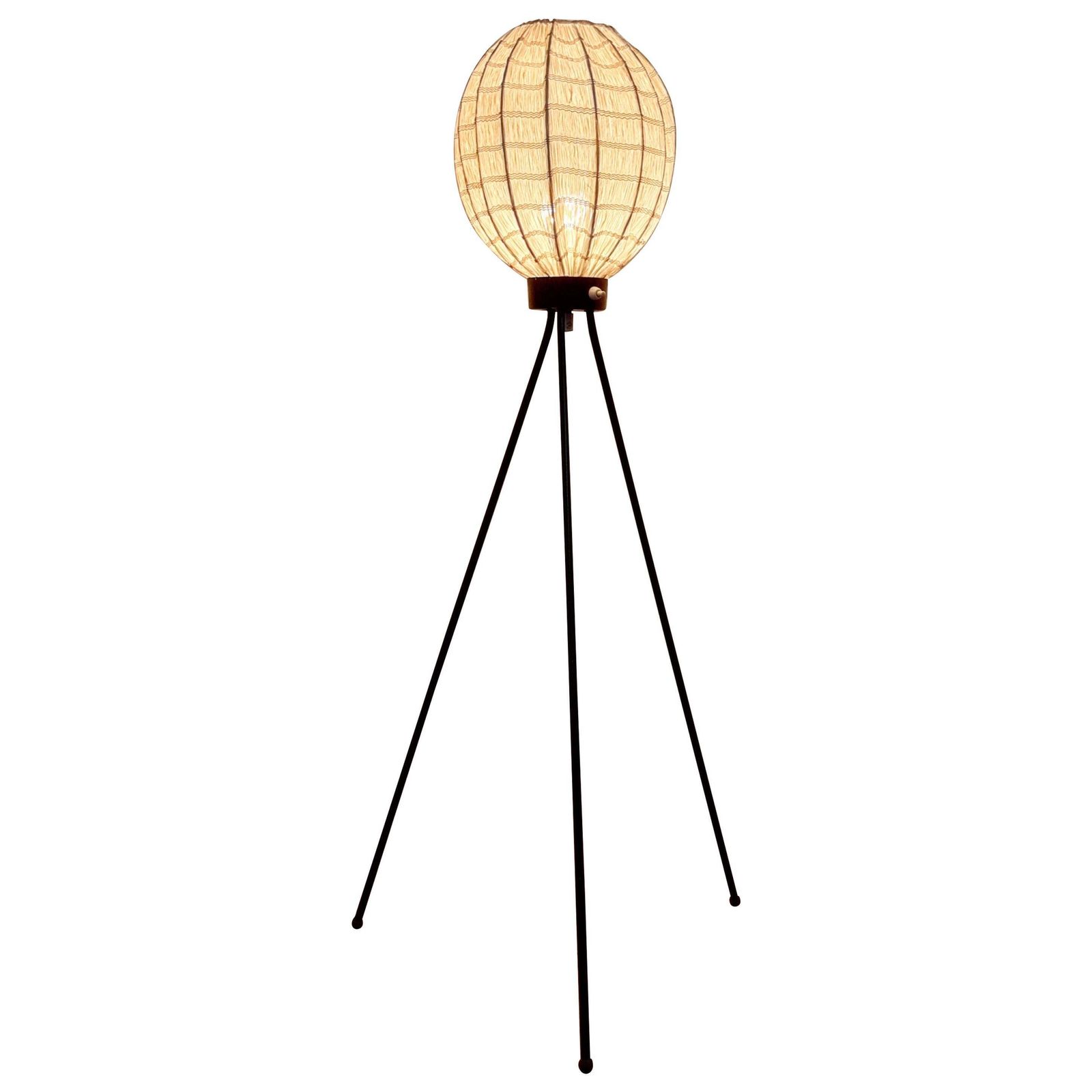 Rare Swedish Tripod Floor Lamp, Scandinavian Modern / Mid Century Modern