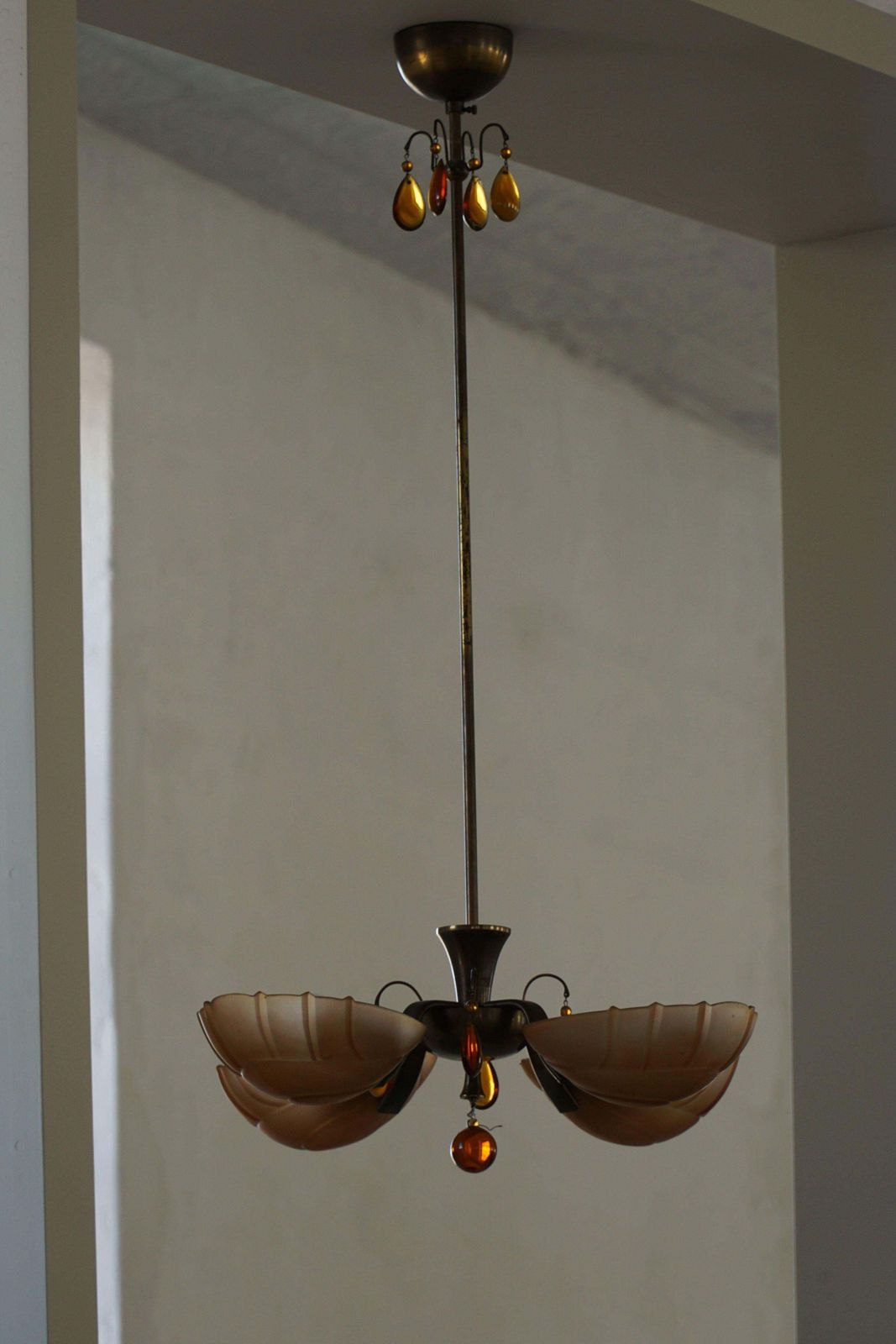 photo furniture Art Deco Chandelier By Paavo Tynell For Taito Oy, Finland, 1930's