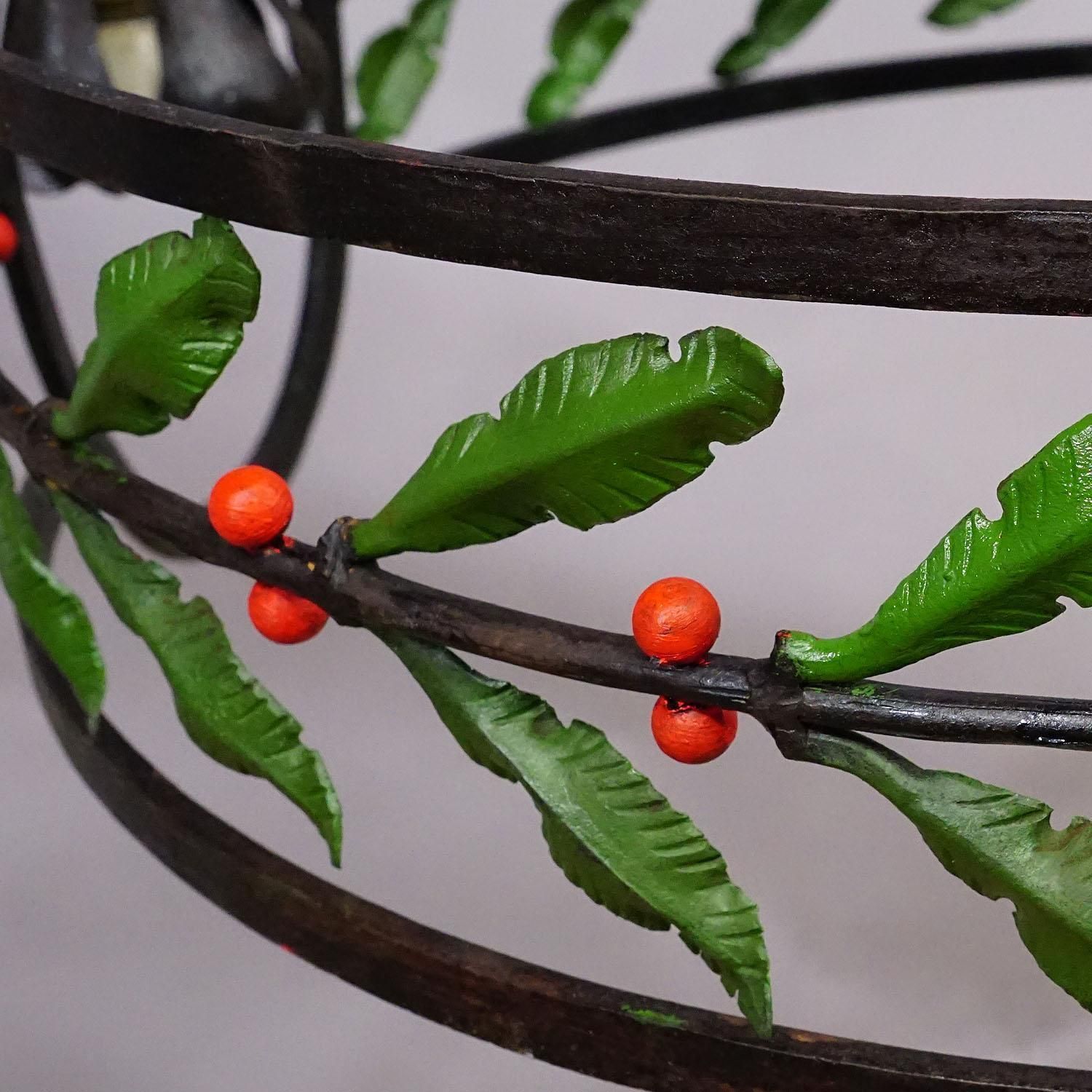 Antique Handforged Iron Chandelier, Germany Ca. 1900 photo Lighting
